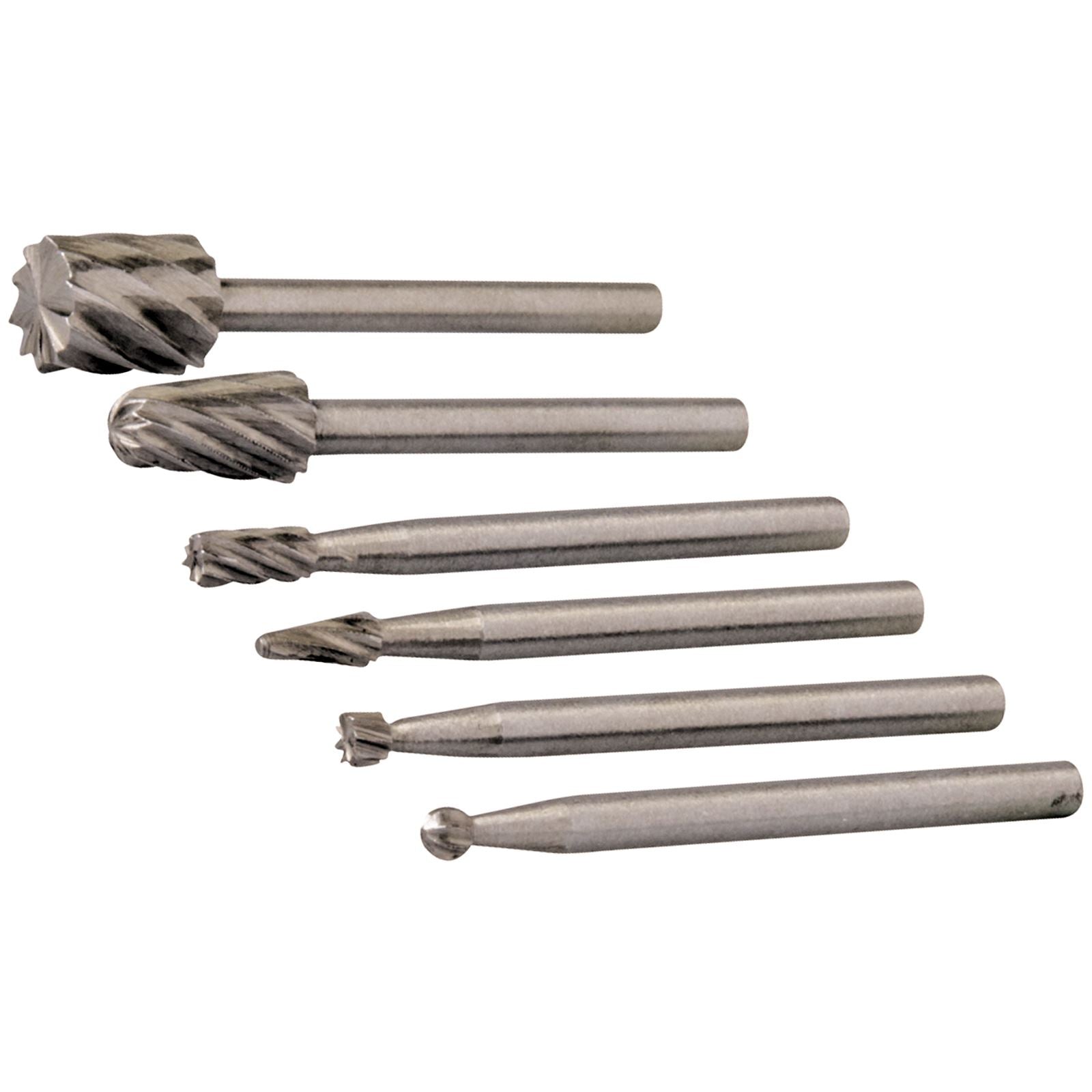 Silverline 6 Piece HSS Router Cutter Bit Set 3.1mm Mandrel Hobby Tool