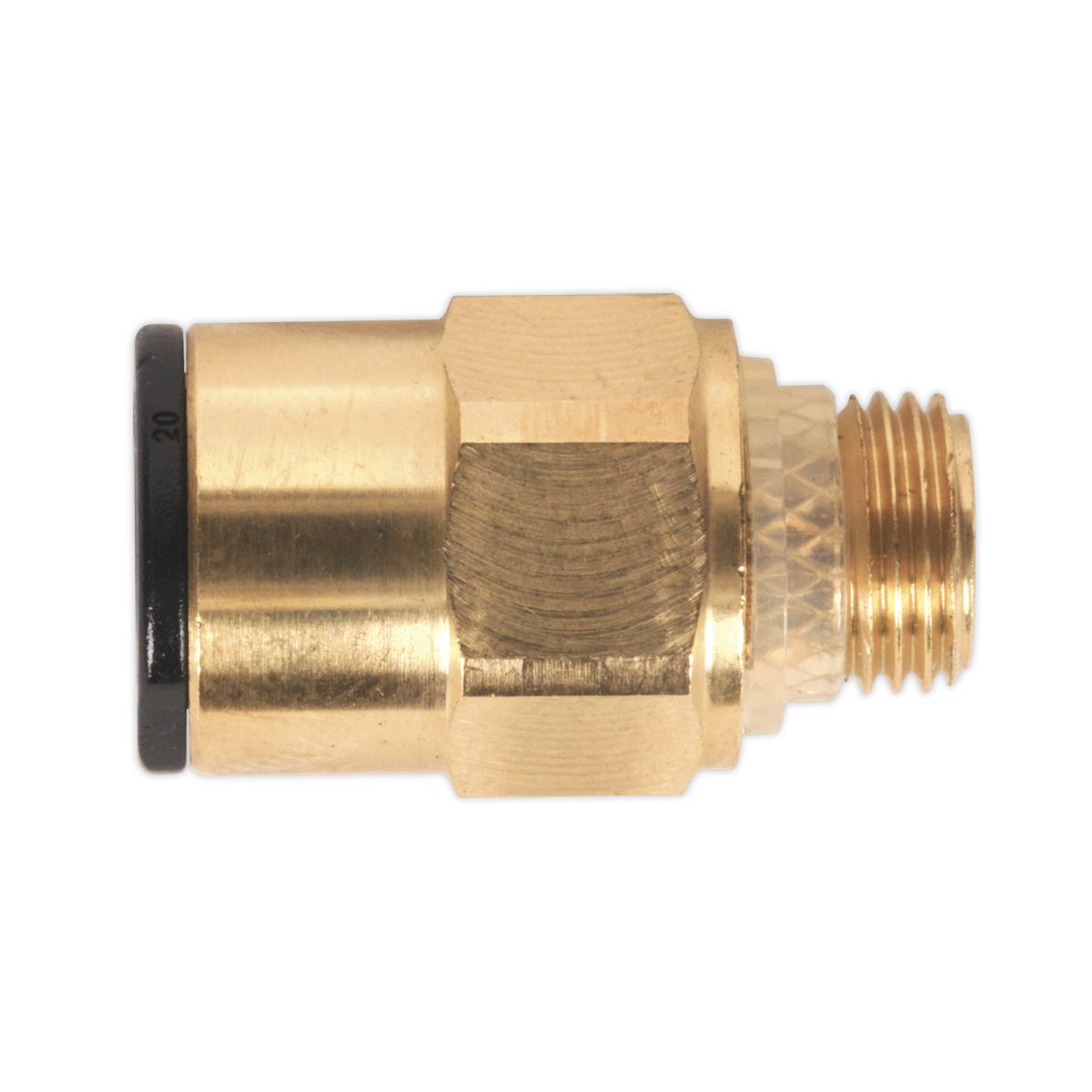 Sealey Brass SuperThread Straight Adaptor 8mm x 1/8"BSP Pack of 2 (John Guest Speedfit® - RM010811)