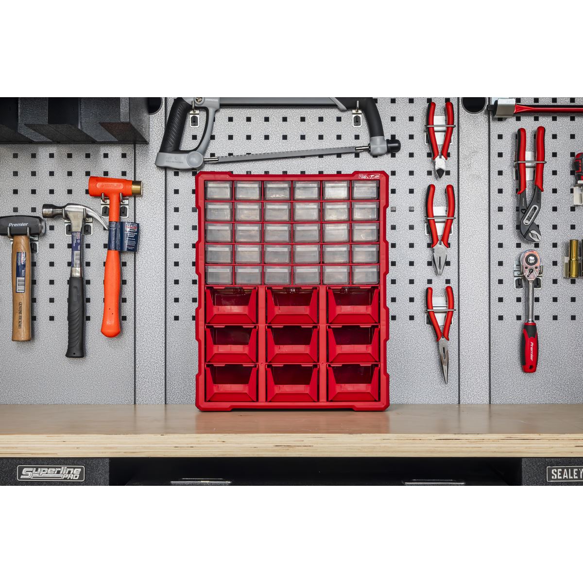 Sealey Cabinet Box 39 Drawer - Red/Black 