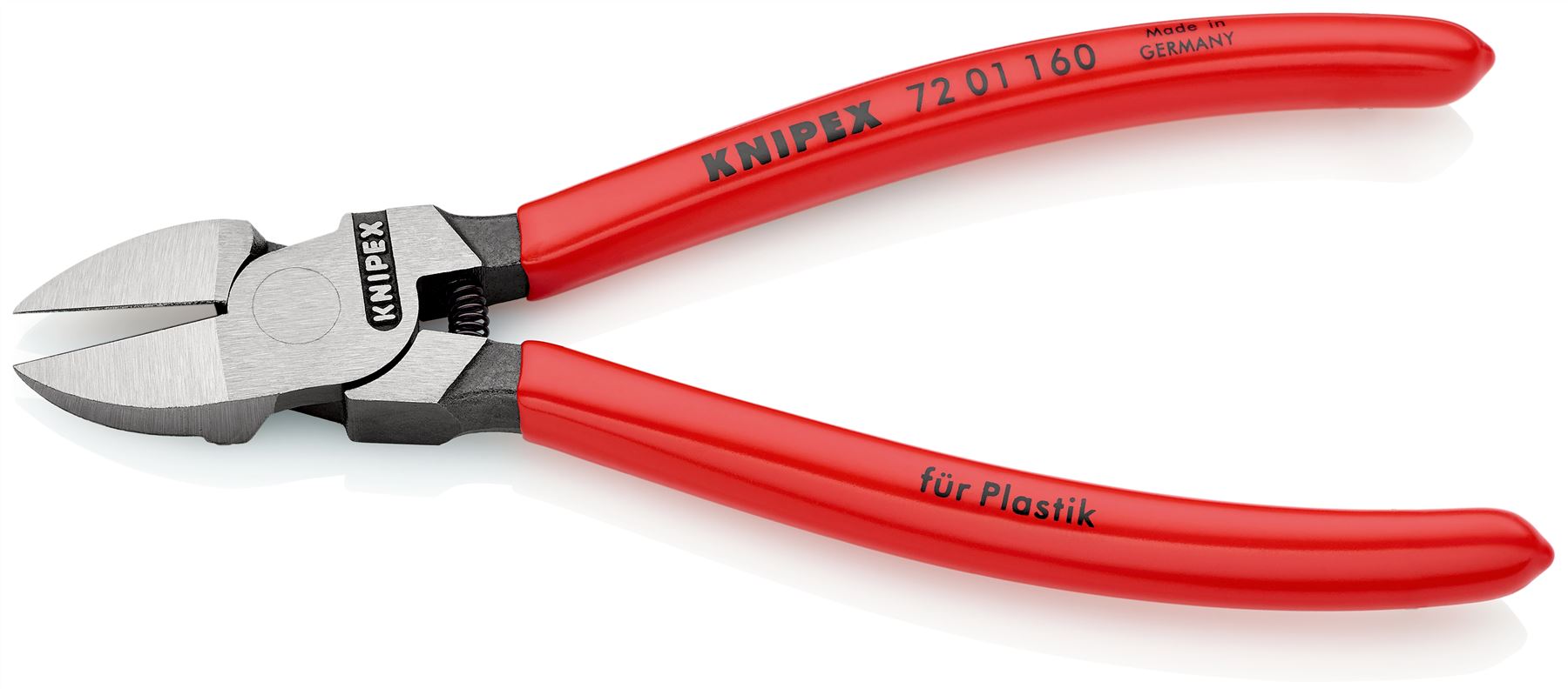 KNIPEX Diagonal Cutting Pliers for Plastics Side Cutters 160mm Plastic Coated Handles 72 01 160 SB