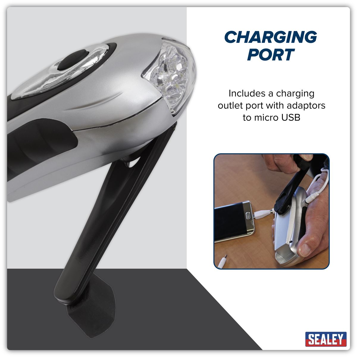 Sealey Rechargeable Wind-Up Torch 3 LED