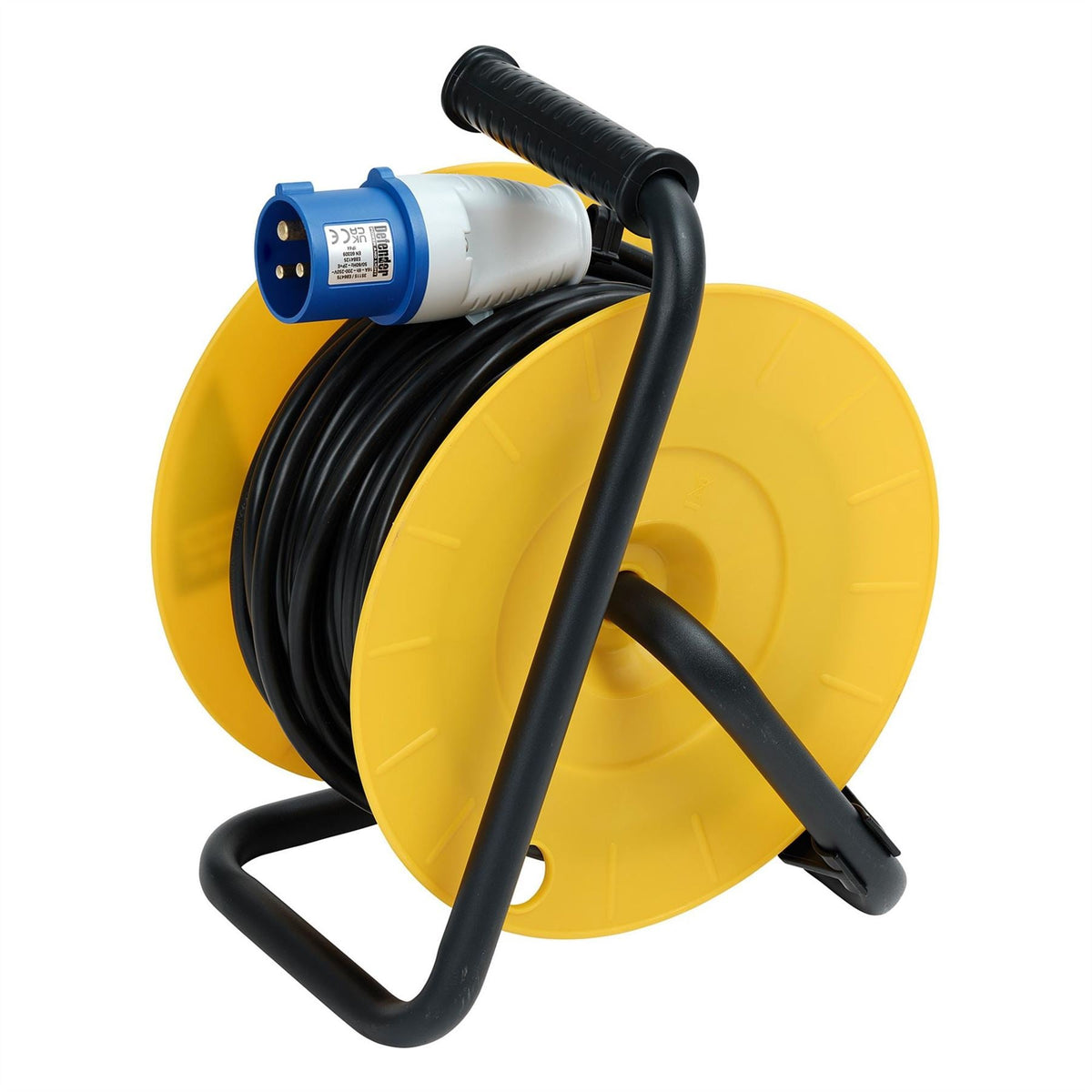 Defender E86475 230V 2-Way Light Industrial Cable Reel 16A 25m 35115  White Rose Tools