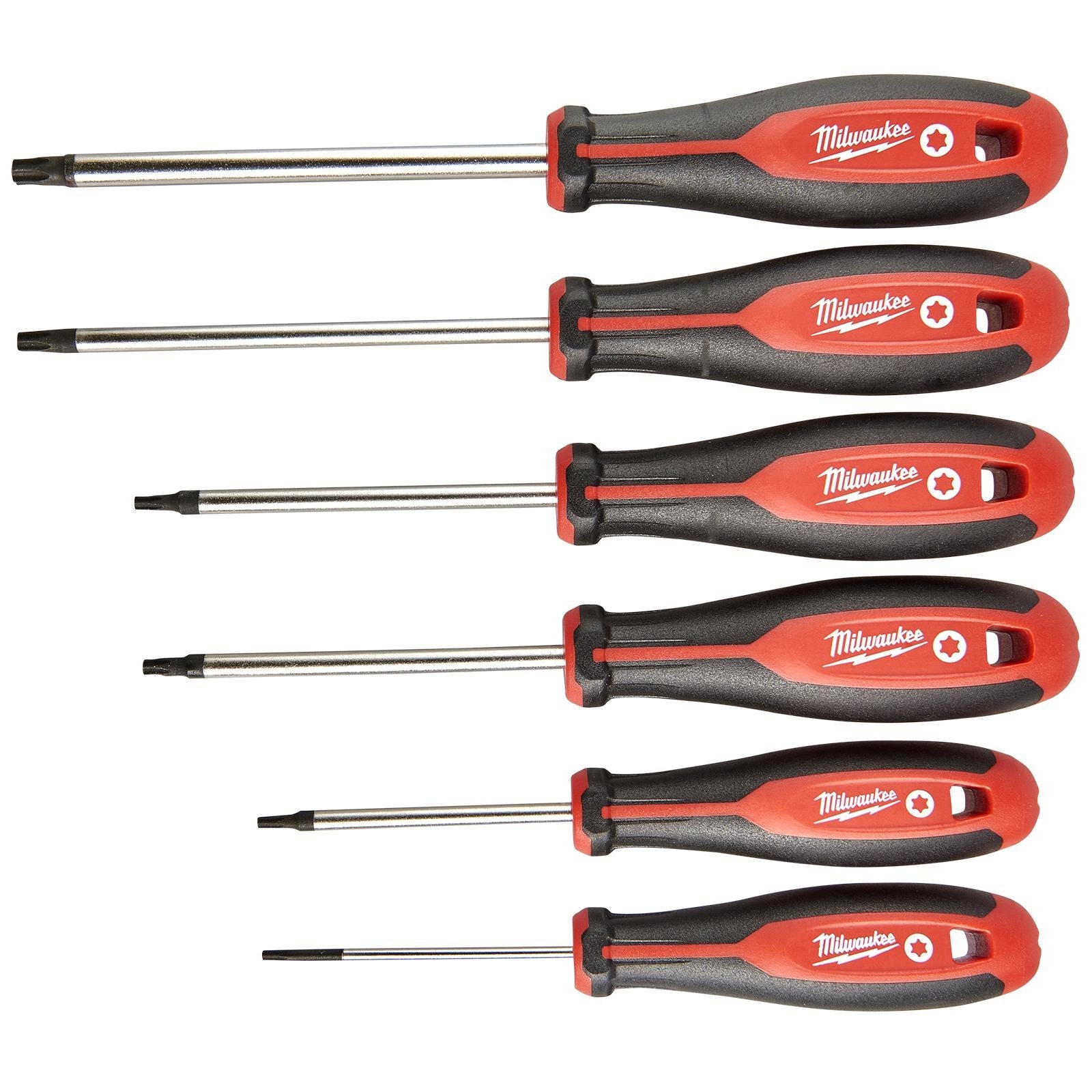 Milwaukee Screwdriver Set Tri-lobe Torx 6 Piece T10-T40 