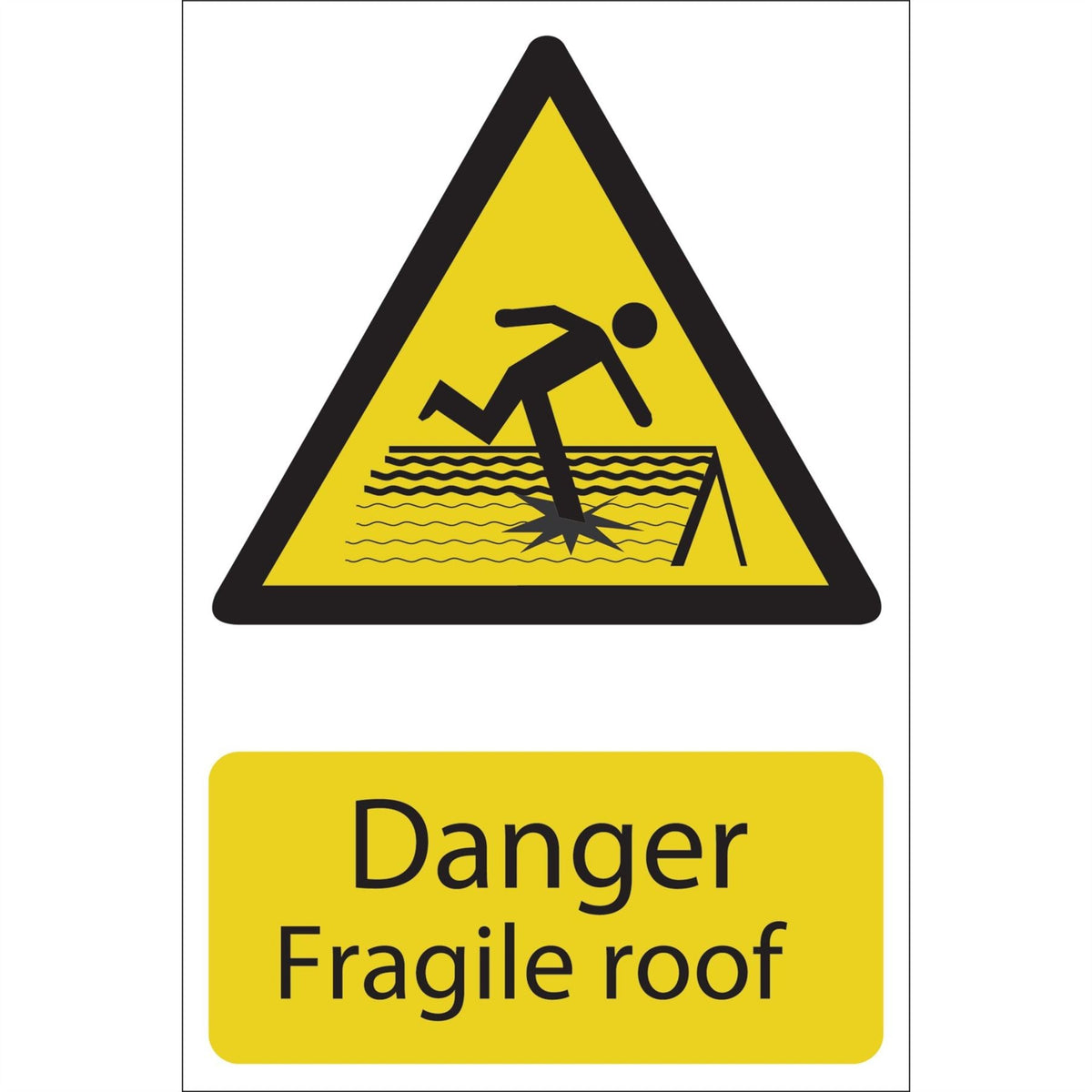 Draper Danger Fragile Roof 72395  White Rose Tools