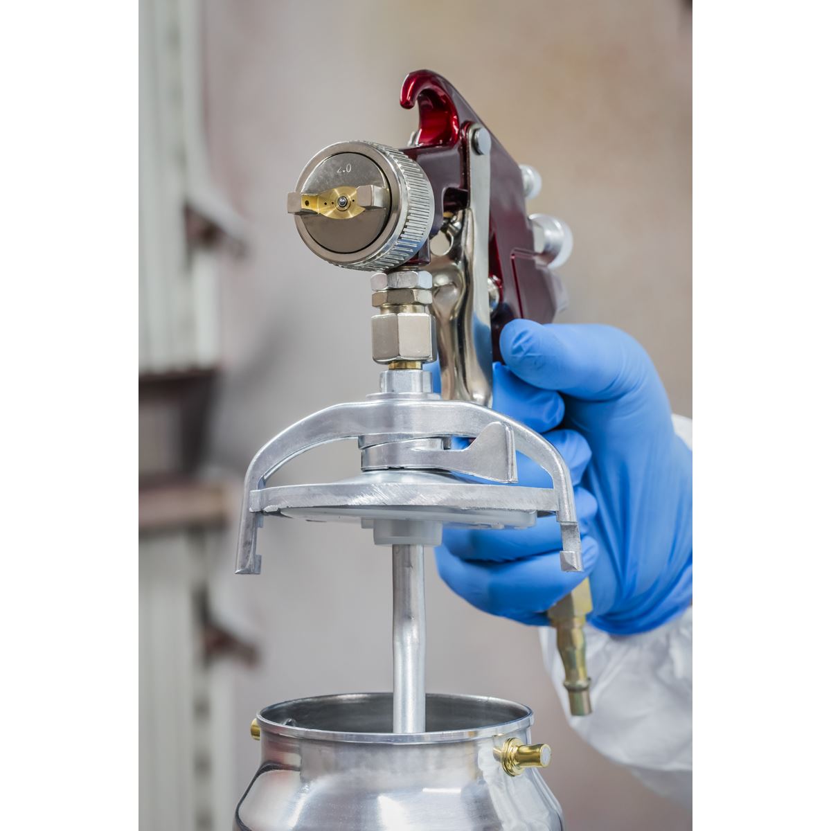 Sealey Suction Feed Spray Gun 2mm Set-Up 