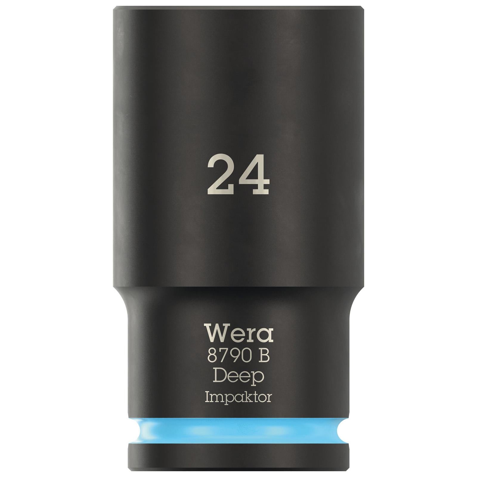 Wera Impact Socket Deep 3/8" Drive 8790 B Impaktor Metric Imperial - Choose Size  White Rose Tools