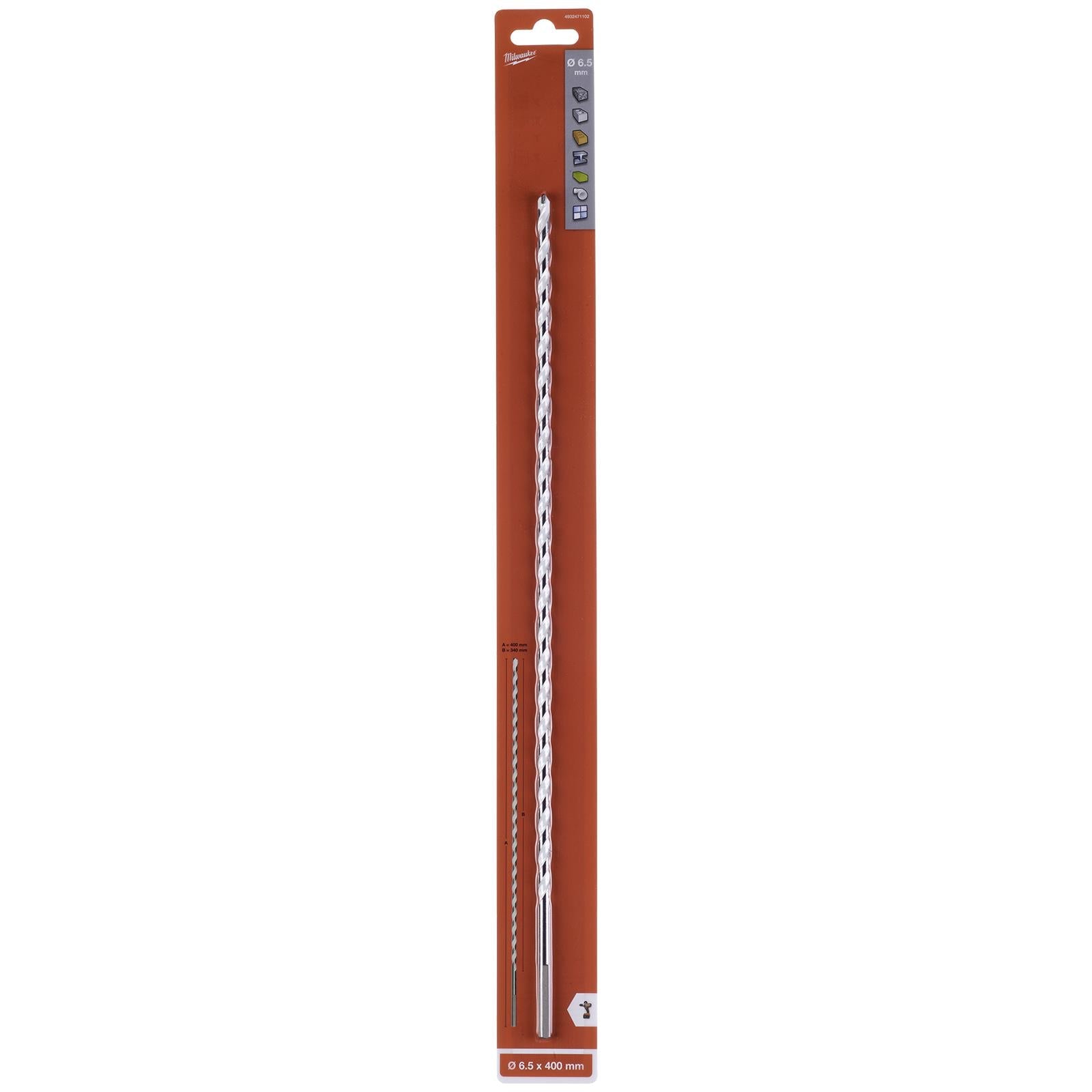 Milwaukee Multi Material Drill Bits Impact Rated TCT for Wood Metal Masonry 