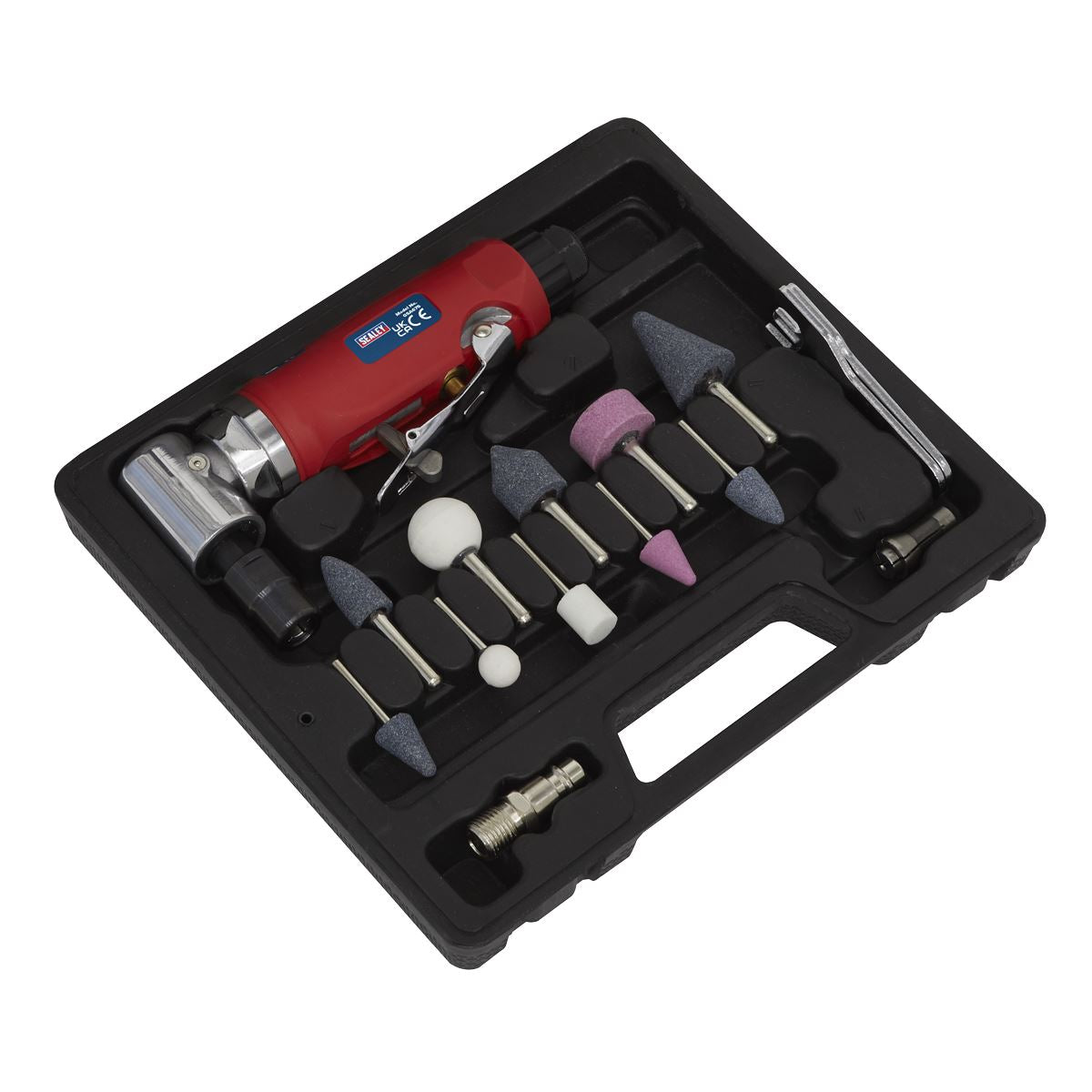 Sealey Generation Air Die Grinder 90° Angle Kit 15pc 