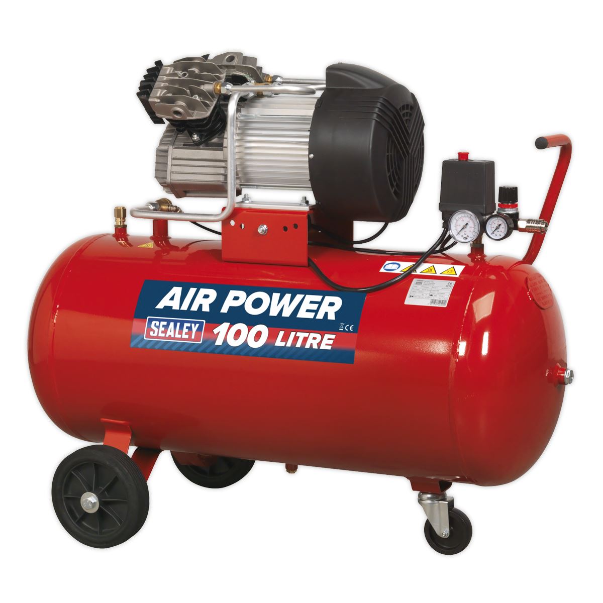 Sealey 100L V-Twin Direct Drive Air Compressor 3hp