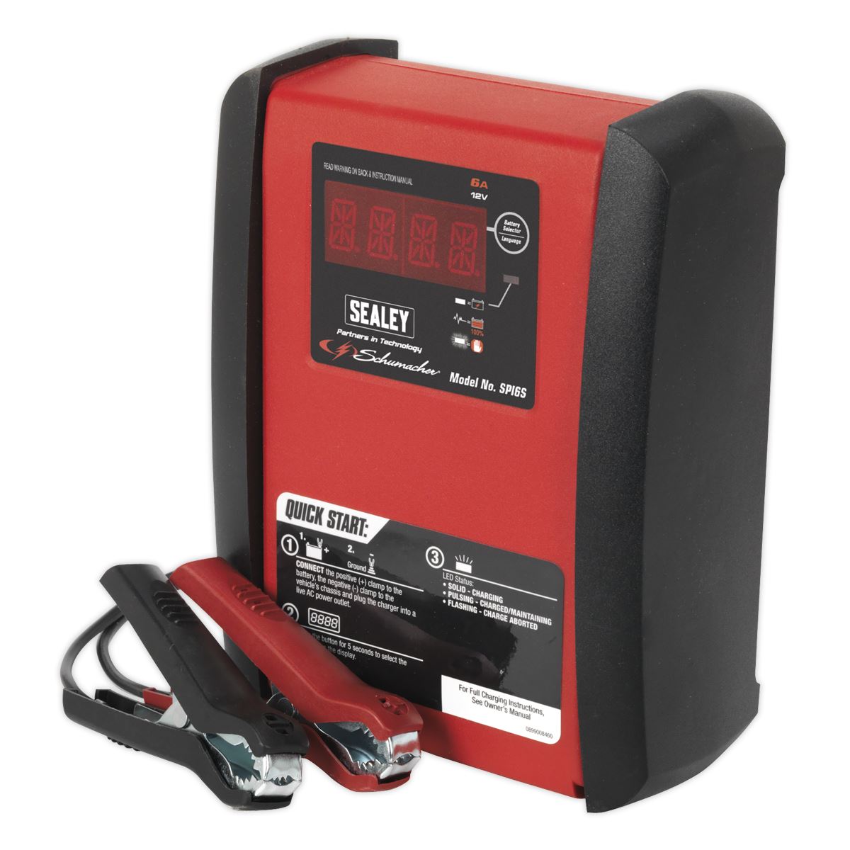 Sealey Intelligent Speed Charge Battery Charger/Maintainer 6A 12V 