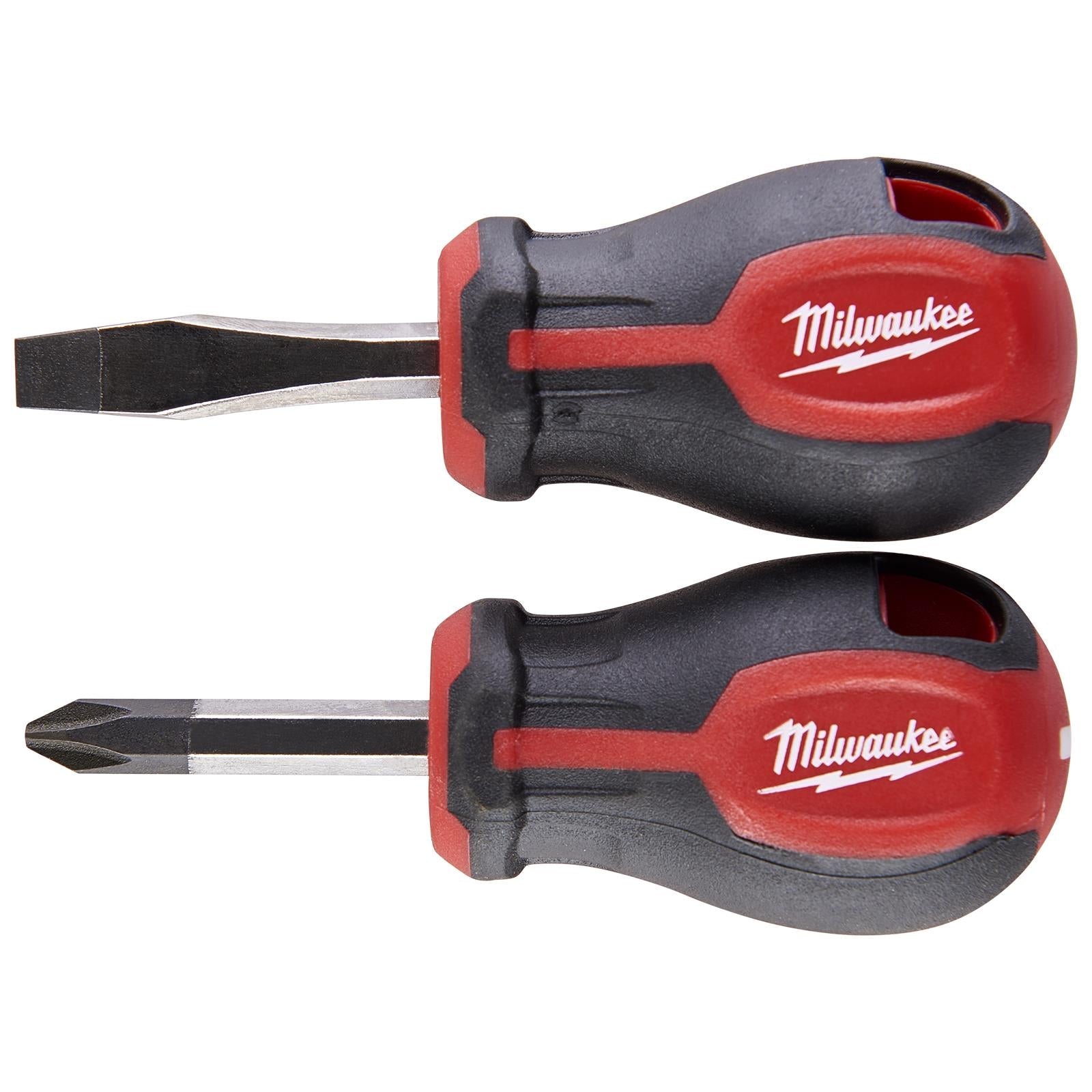 Milwaukee Screwdriver Set Tri-lobe Stubby 2 Piece Pozi Slotted 