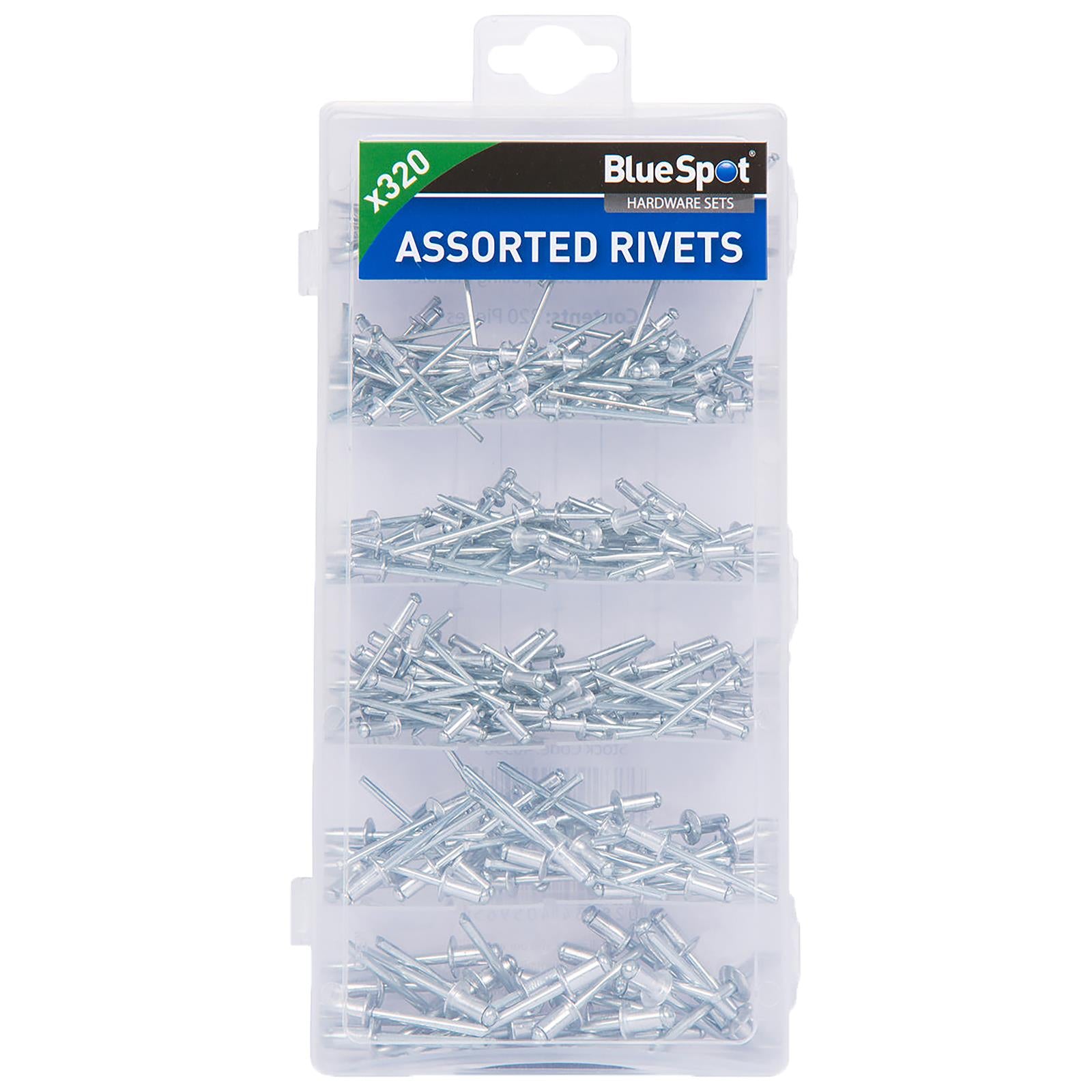 BlueSpot Blind Rivet Set Assorted 320 Pieces 2.4-8mm