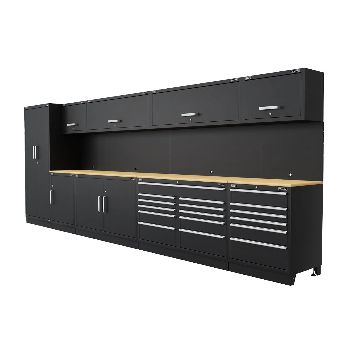 Sealey Premier Premier 5.6m Storage System - Oak Worktop 