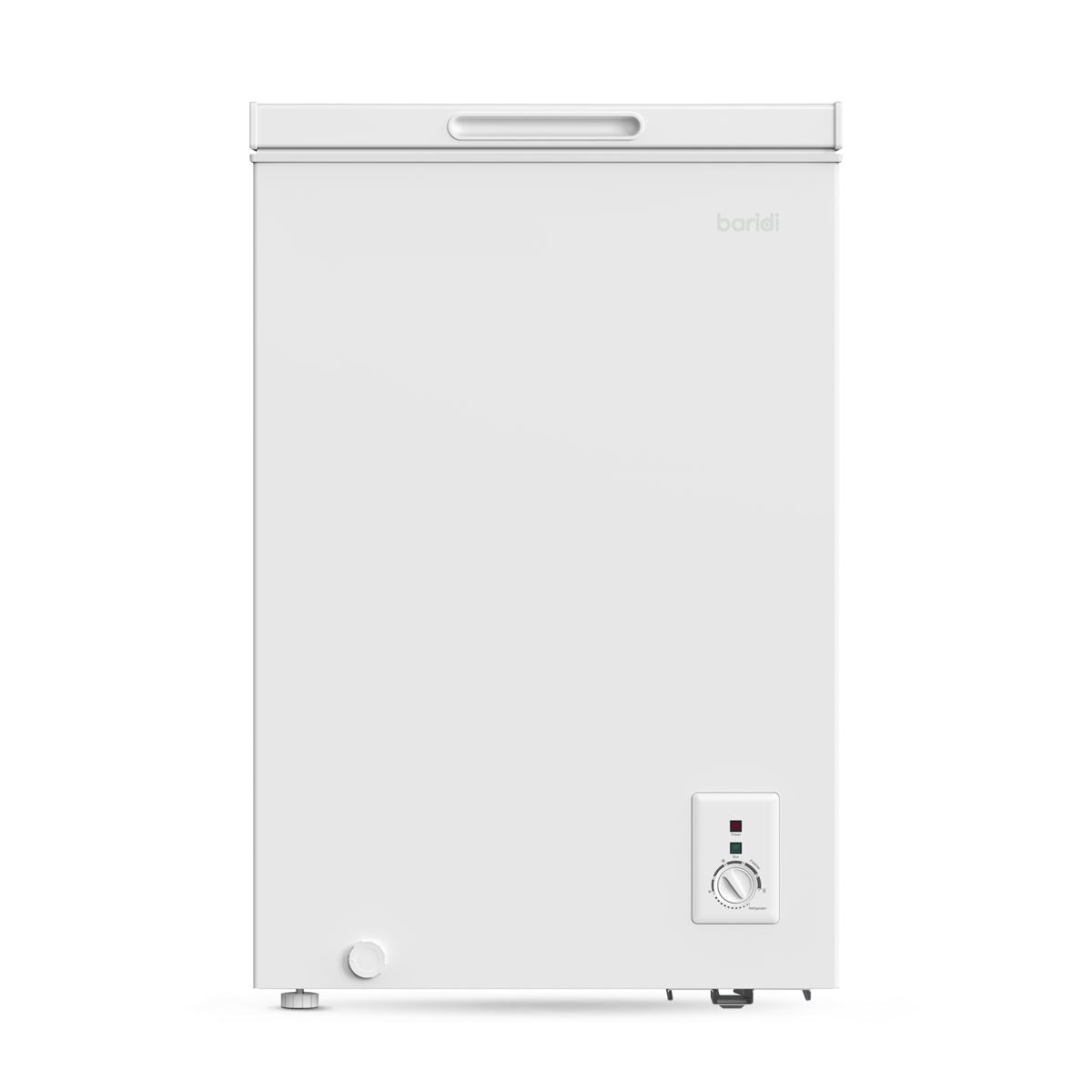 Baridi Freestanding Chest Freezer, 99L Capacity, Garages and Outbuilding Safe, -12 to -24°C Adjustable Thermostat with Refrigeration Mode, White