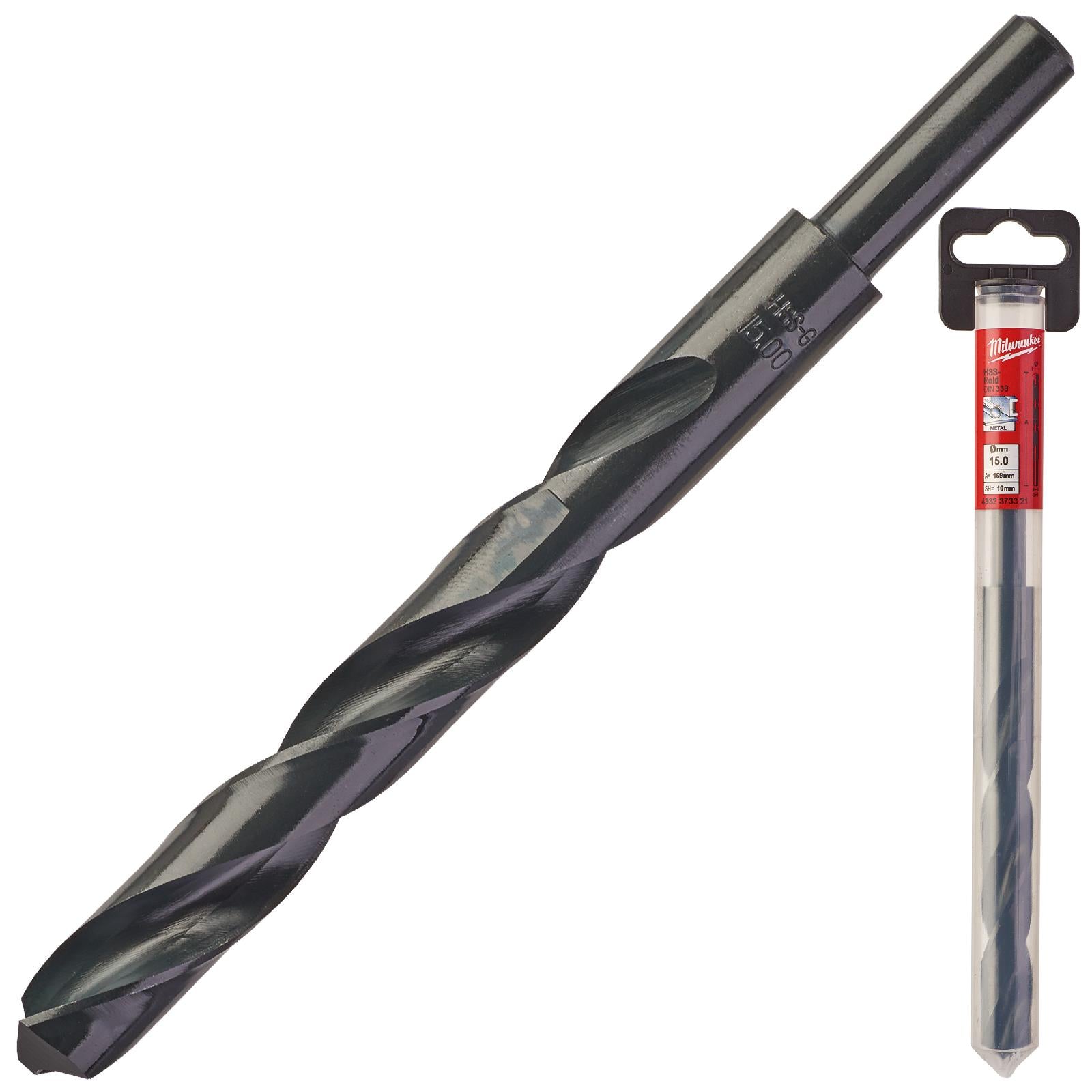 Milwaukee Metal Drill Bits HSS Rollforged with Reduced Shank DIN 338 