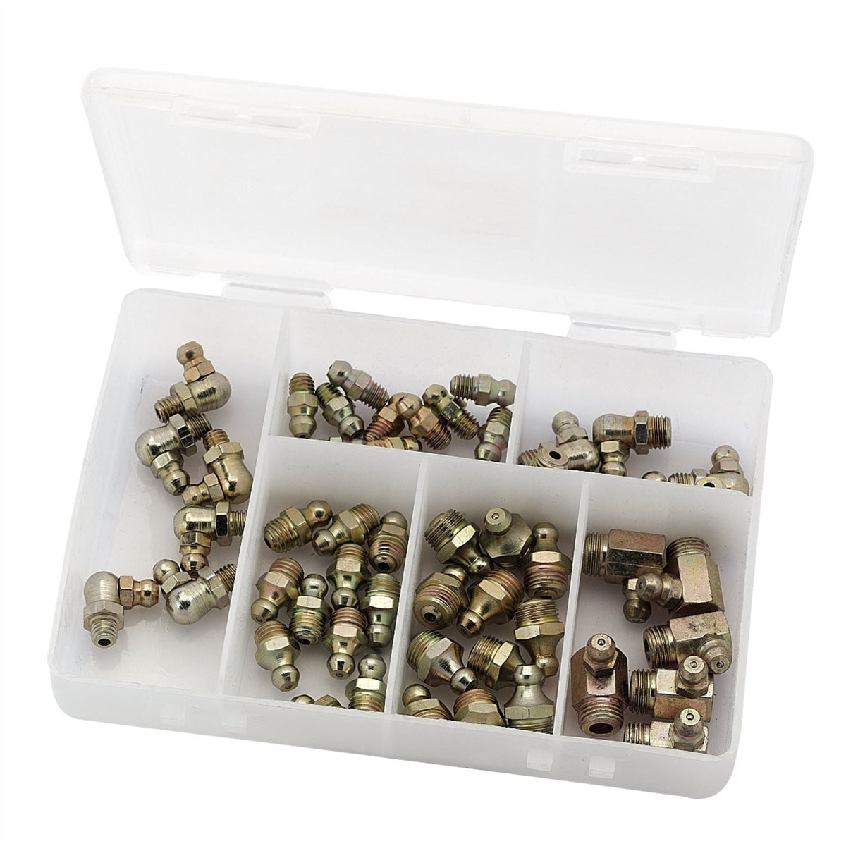 Draper 50 Assorted BSPT Grease Nipples 43961  White Rose Tools
