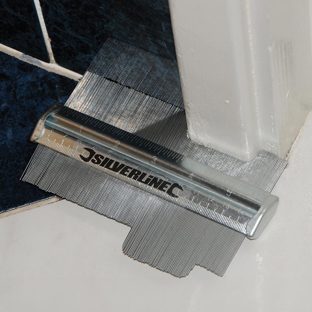 Silverline 150mm Steel Profile Gauge Metric Imperial Carpet Fitting