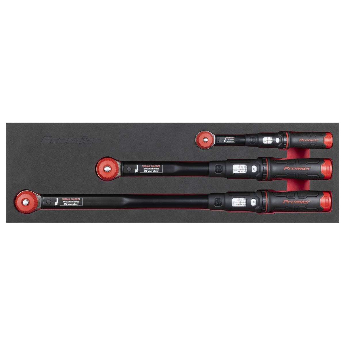 Sealey Premier Black Calibrated Micrometer Torque Wrench Set 3pc  White Rose Tools