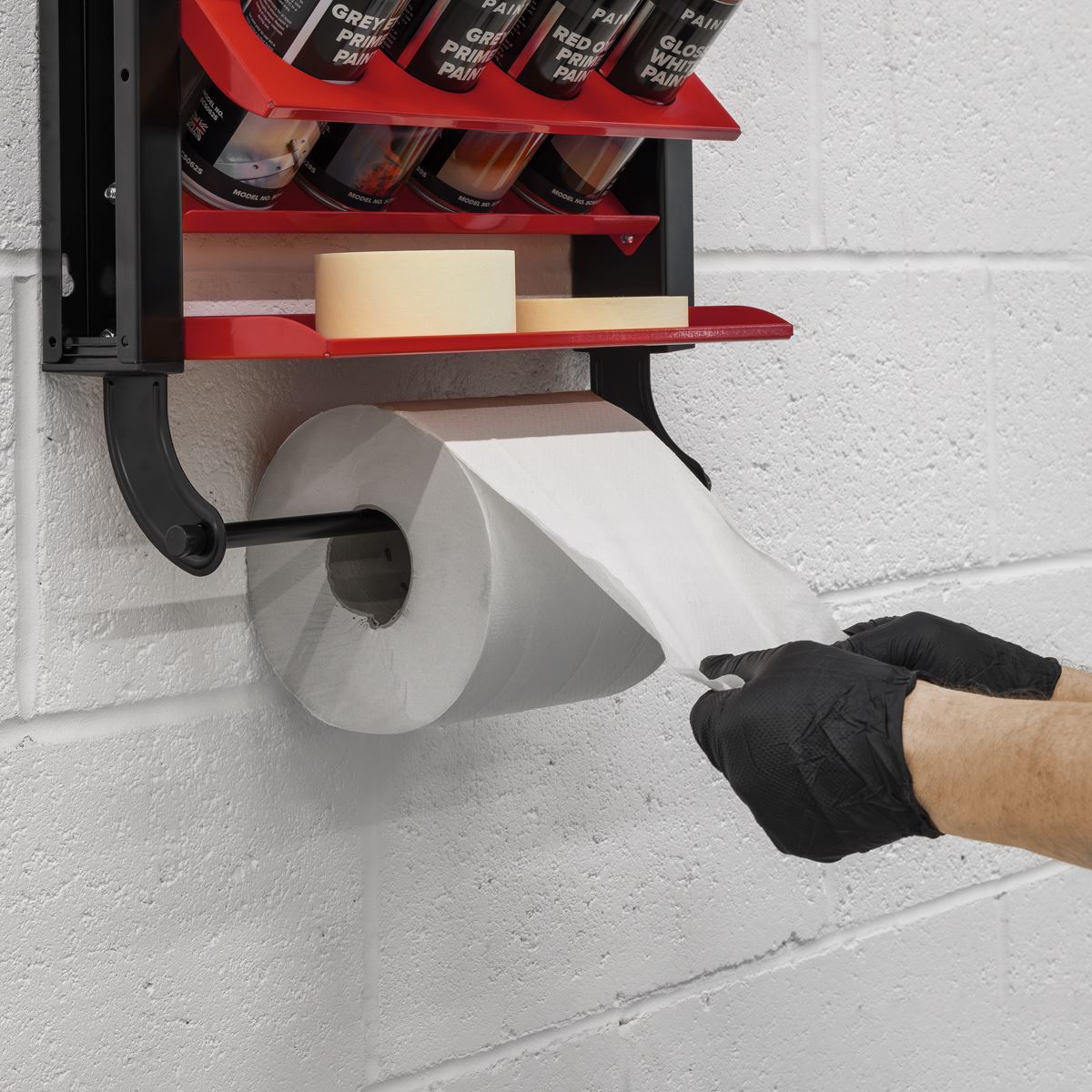 Sealey Spray Can Storage Rack with 8 Can Holders  White Rose Tools