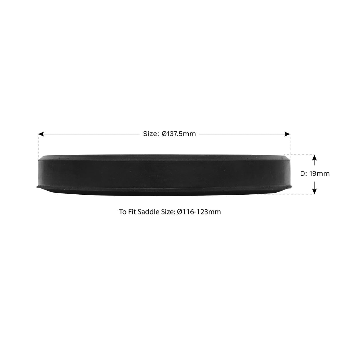 Sealey Safety Rubber Trolley Jack Pad Type A To Fit 116-123mm Saddle