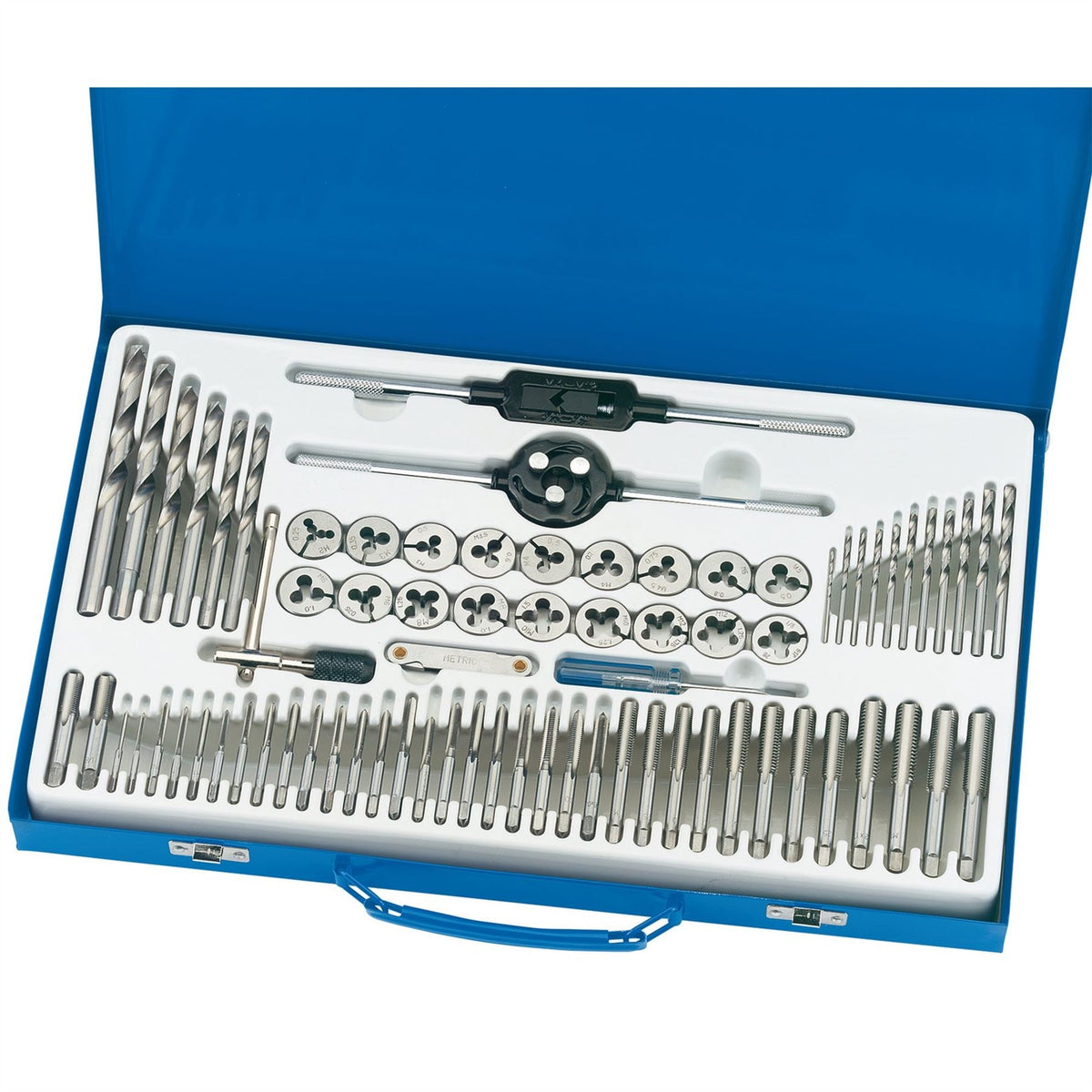 Draper Combination Tap and Die Set Metric and BSP (76 Piece) 79205  White Rose Tools