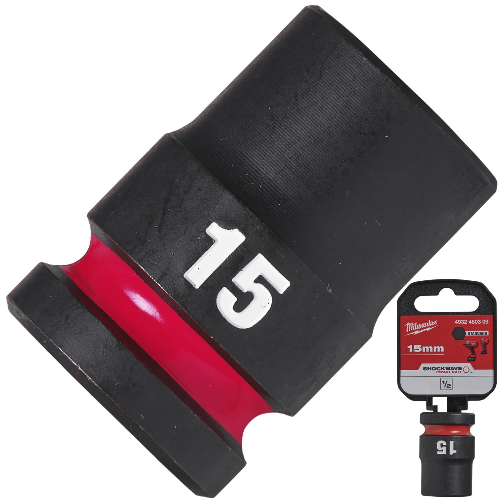 Milwaukee Impact Sockets Standard 1/2" Drive 8-32mm SHOCKWAVE Impact Duty 