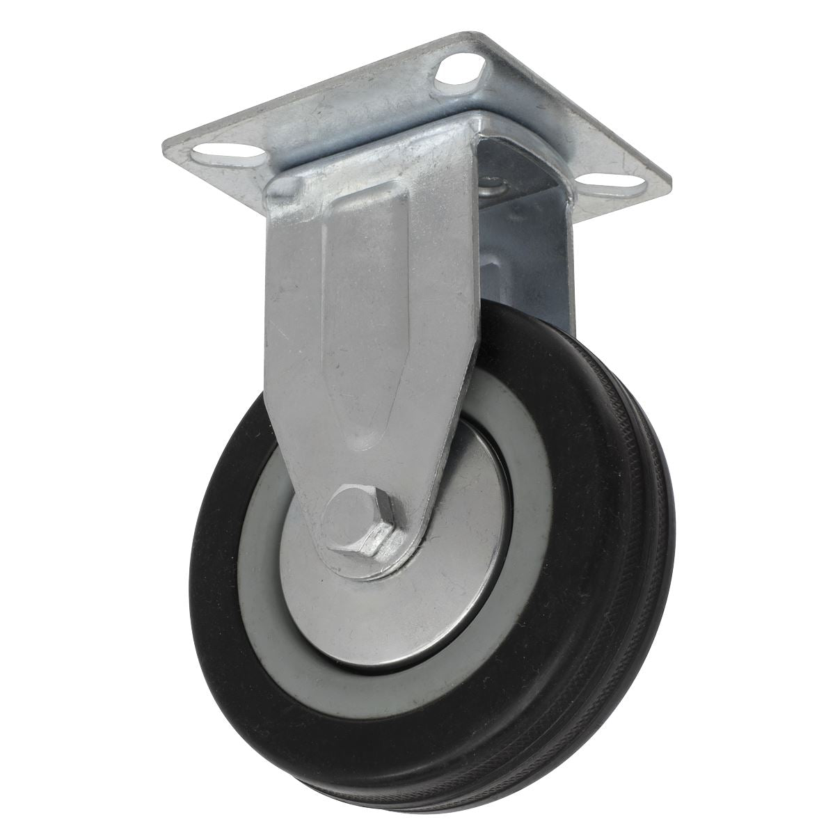 Sealey 4pc Castor Wheel Combo - Fixed & Swivel Plate Ø100mm