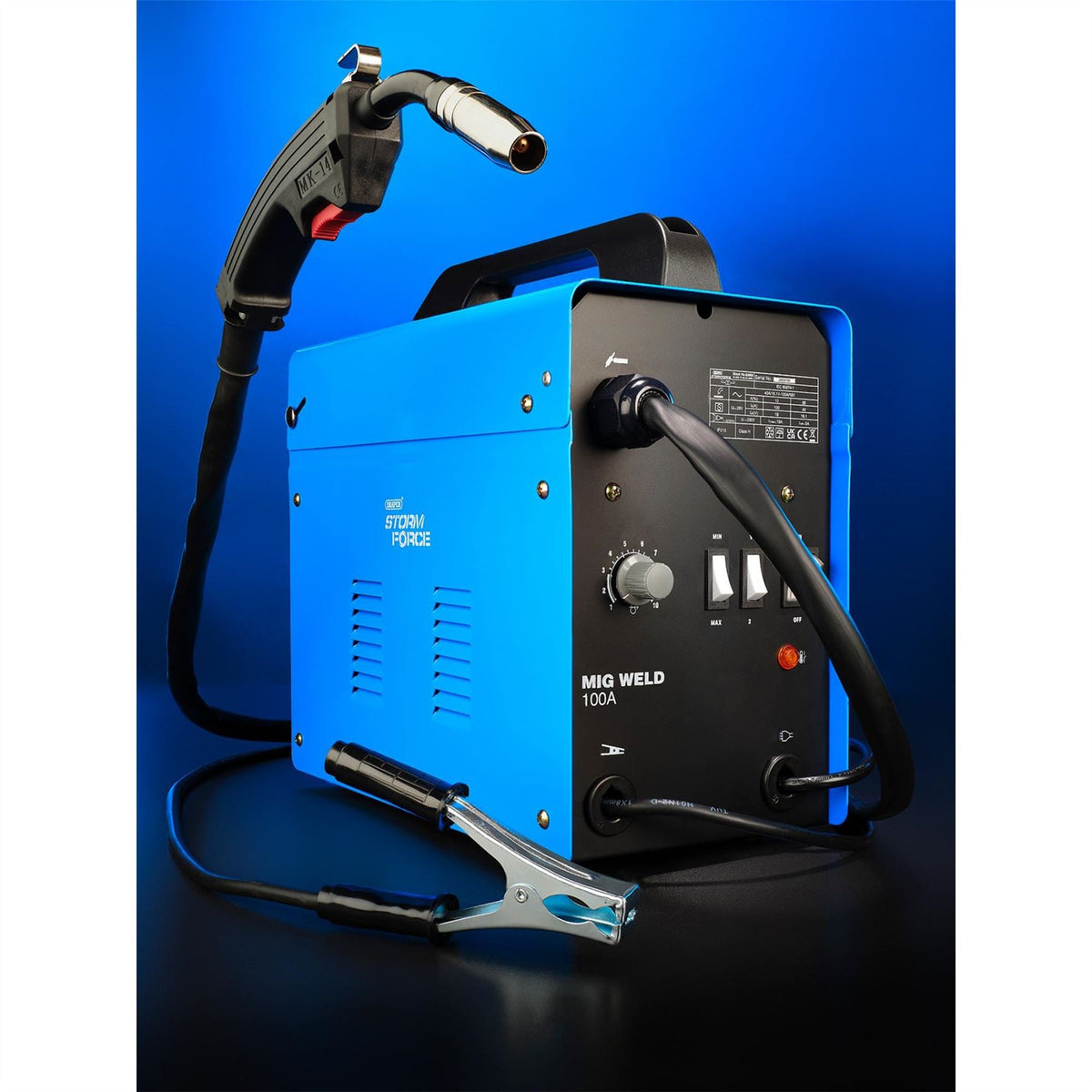 Draper Storm Force Gasless MIG Welder 100A 63669  White Rose Tools