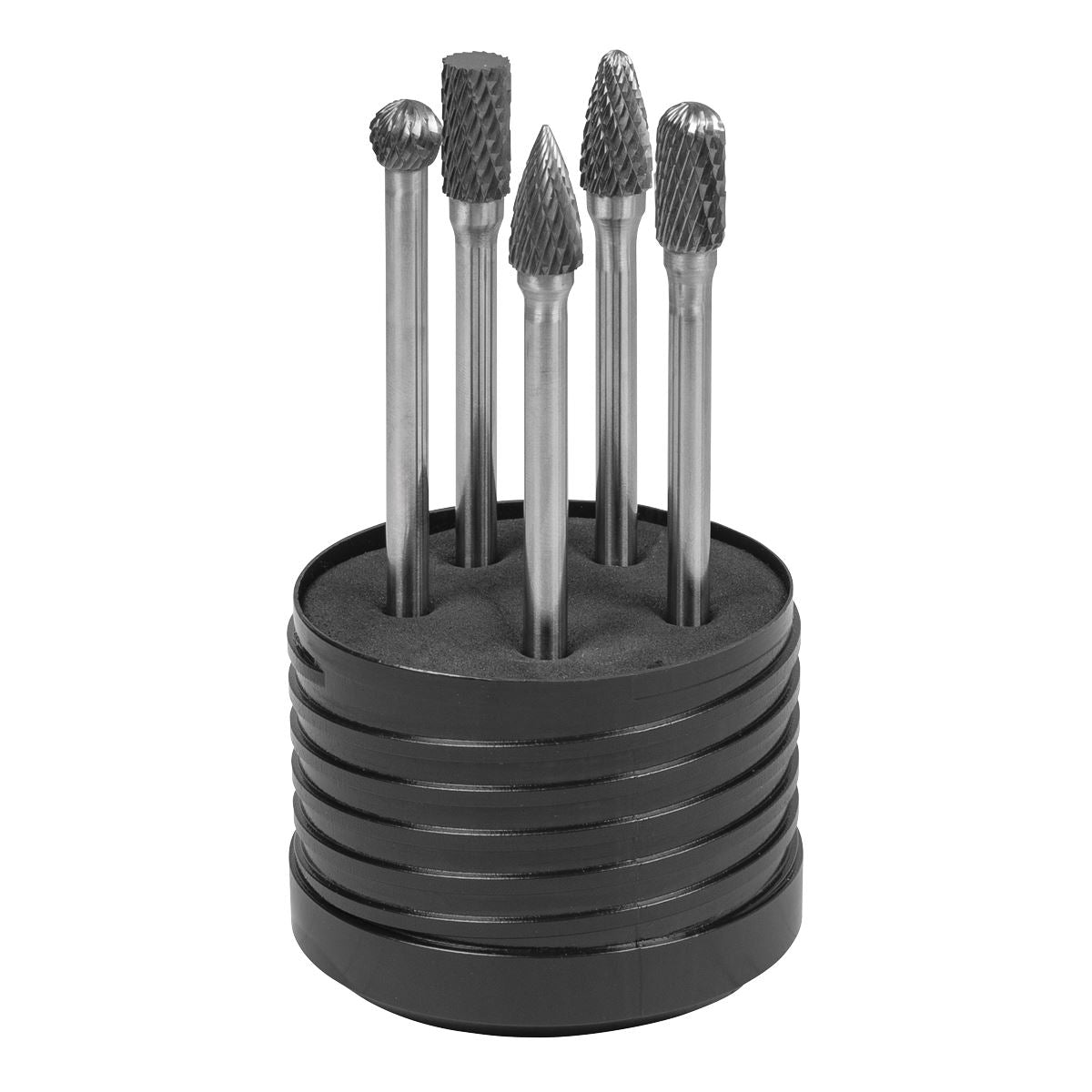 Sealey Tungsten Carbide Rotary Burr Set Extra-Long 5pc