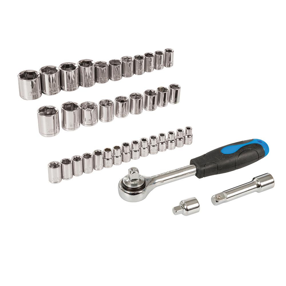 Silverline Compact Socket Set 6pt Metric / A/F 39pce 633754