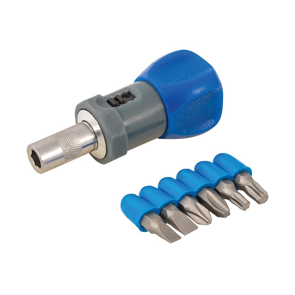 Silverline Stubby Ratchet Screwdriver Set 7pce 250488