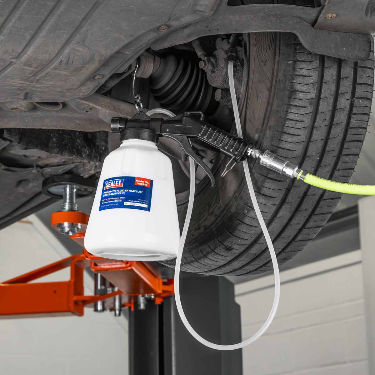Sealey Pneumatic Fluid Extractor/Brake Bleeder 2L