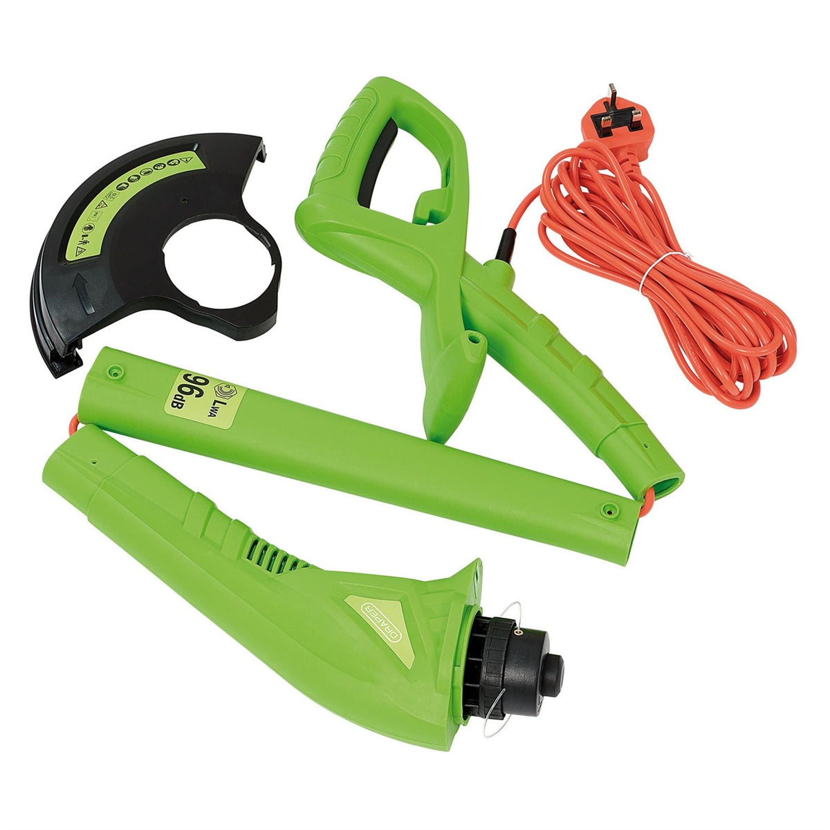 Draper Grass Trimmer with Double Line Feed 220mm 250W 45923  White Rose Tools