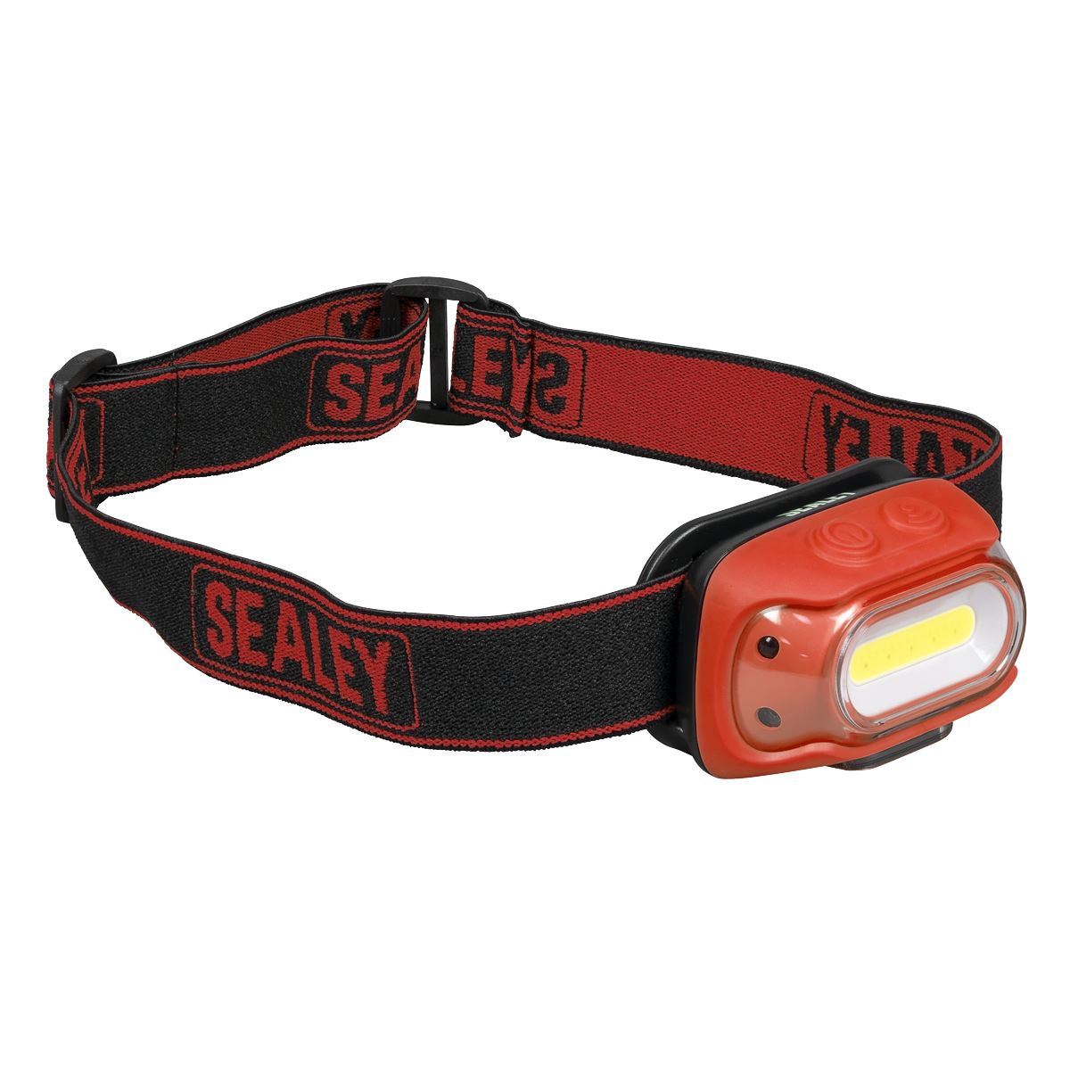 Sealey Rechargeable Head Torch with Auto-Sensor 8W COB LED - Red 