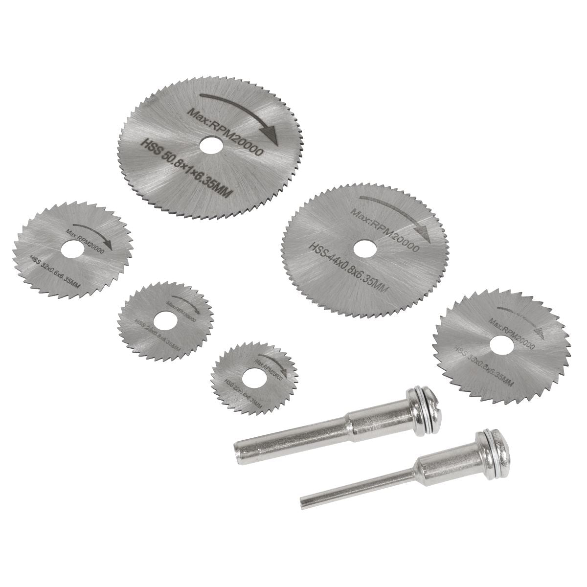 Sealey Rotary Drill Saw Blade Set 8pc  White Rose Tools