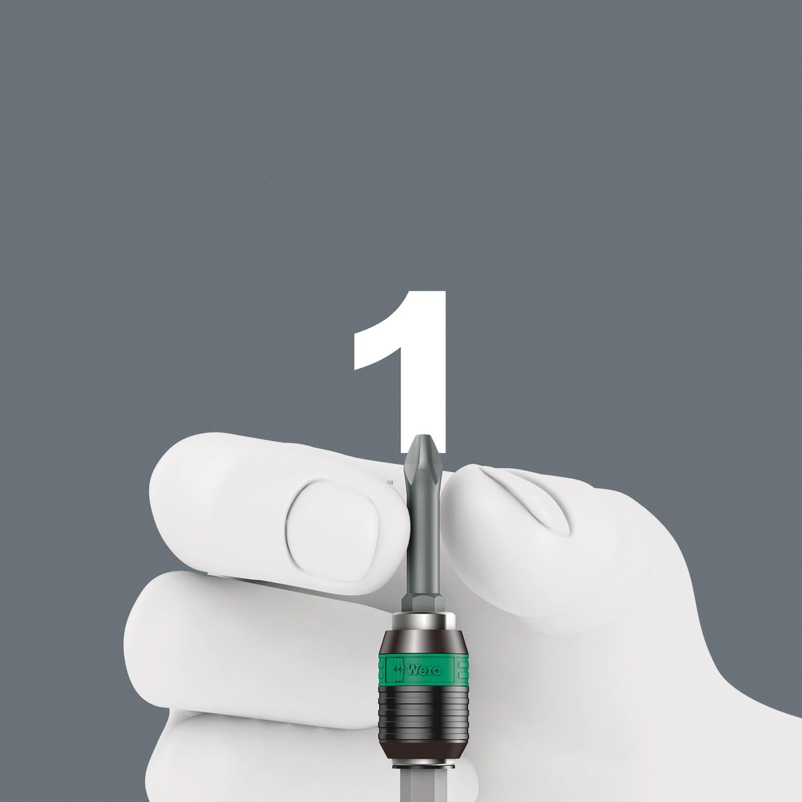 Wera Ratchet Screwdriver Kraftform Kompakt Pistol RA-R 1 with Holster 7 Pieces PH PZ TX