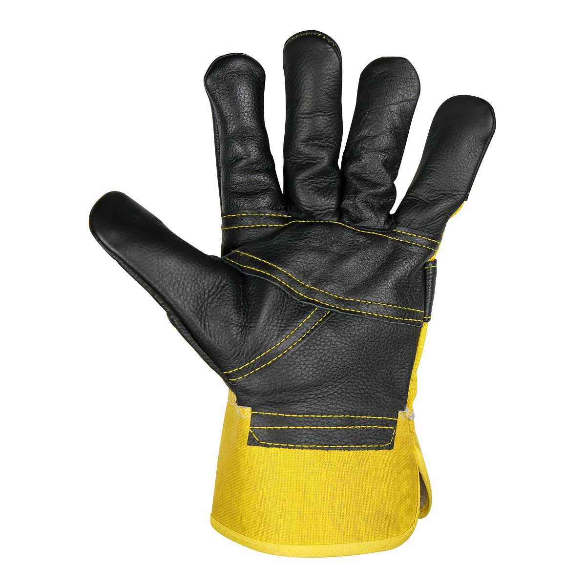 Worksafe by Sealey Rigger's Gloves Hide Palm - Pack of 6 Pairs