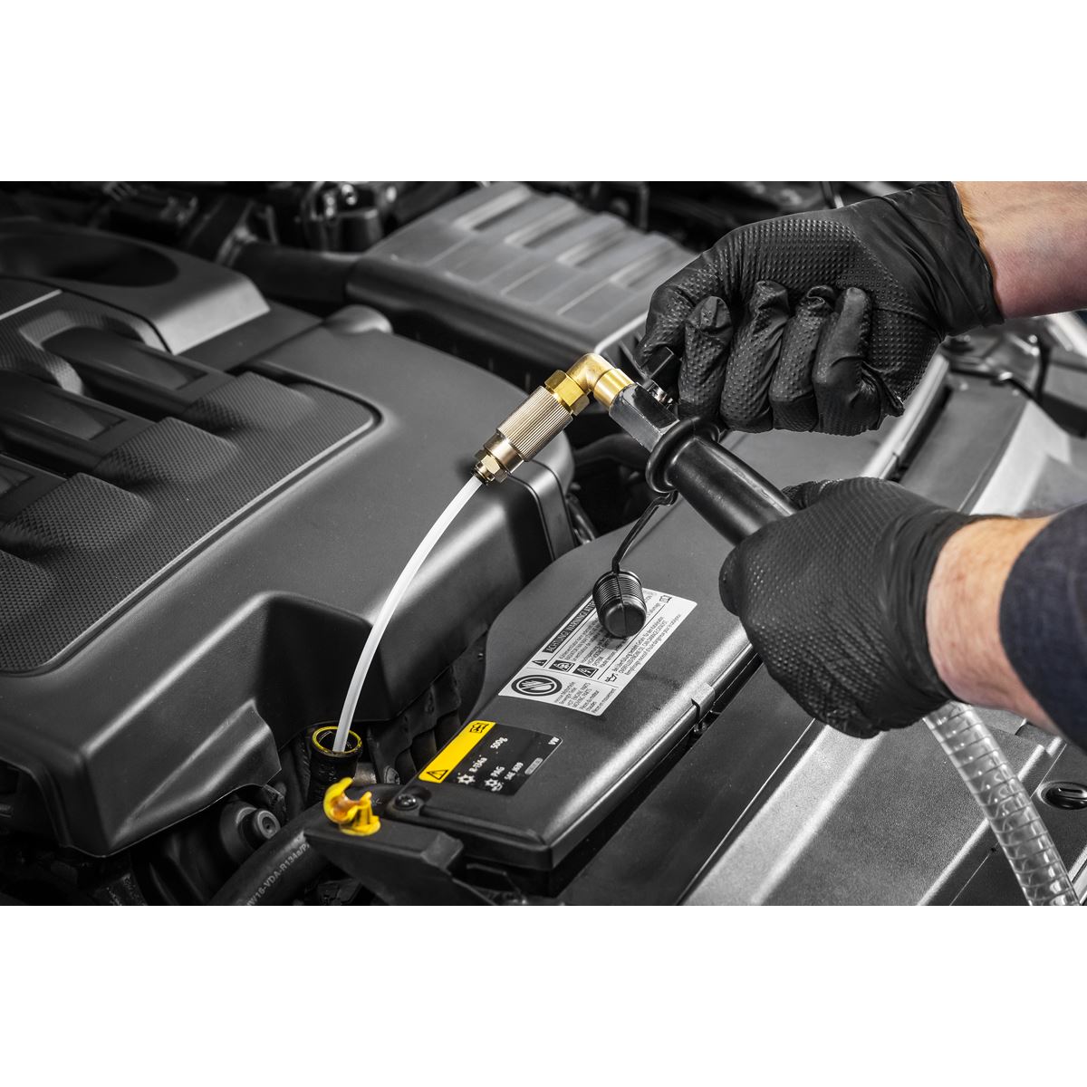 Sealey Air Discharge Mobile Oil Drainer with Probes 90L