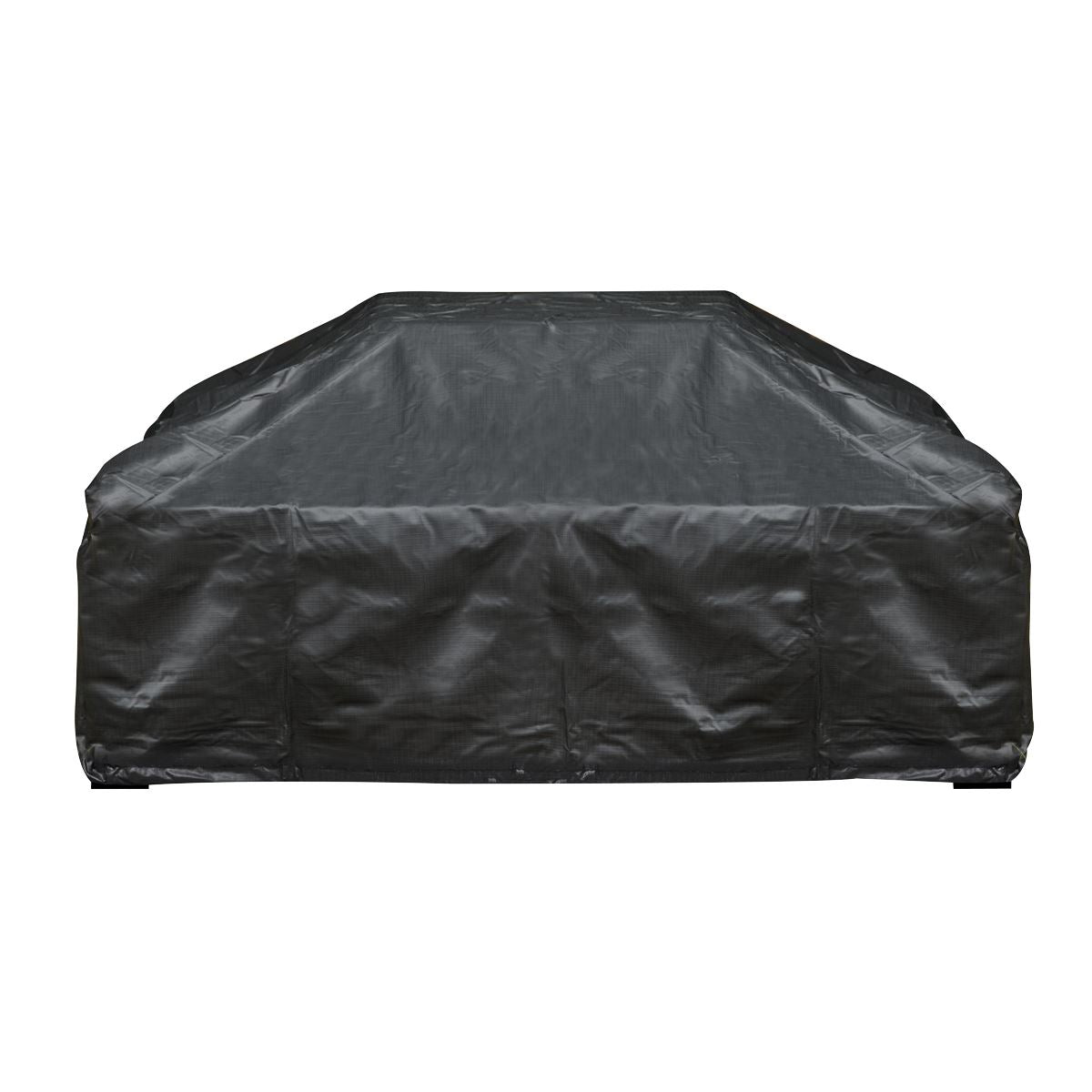 Dellonda 35" Square Outdoor Fire Pit, Mesh Screen Lid, Black with Water Resistant Drawstring Cover