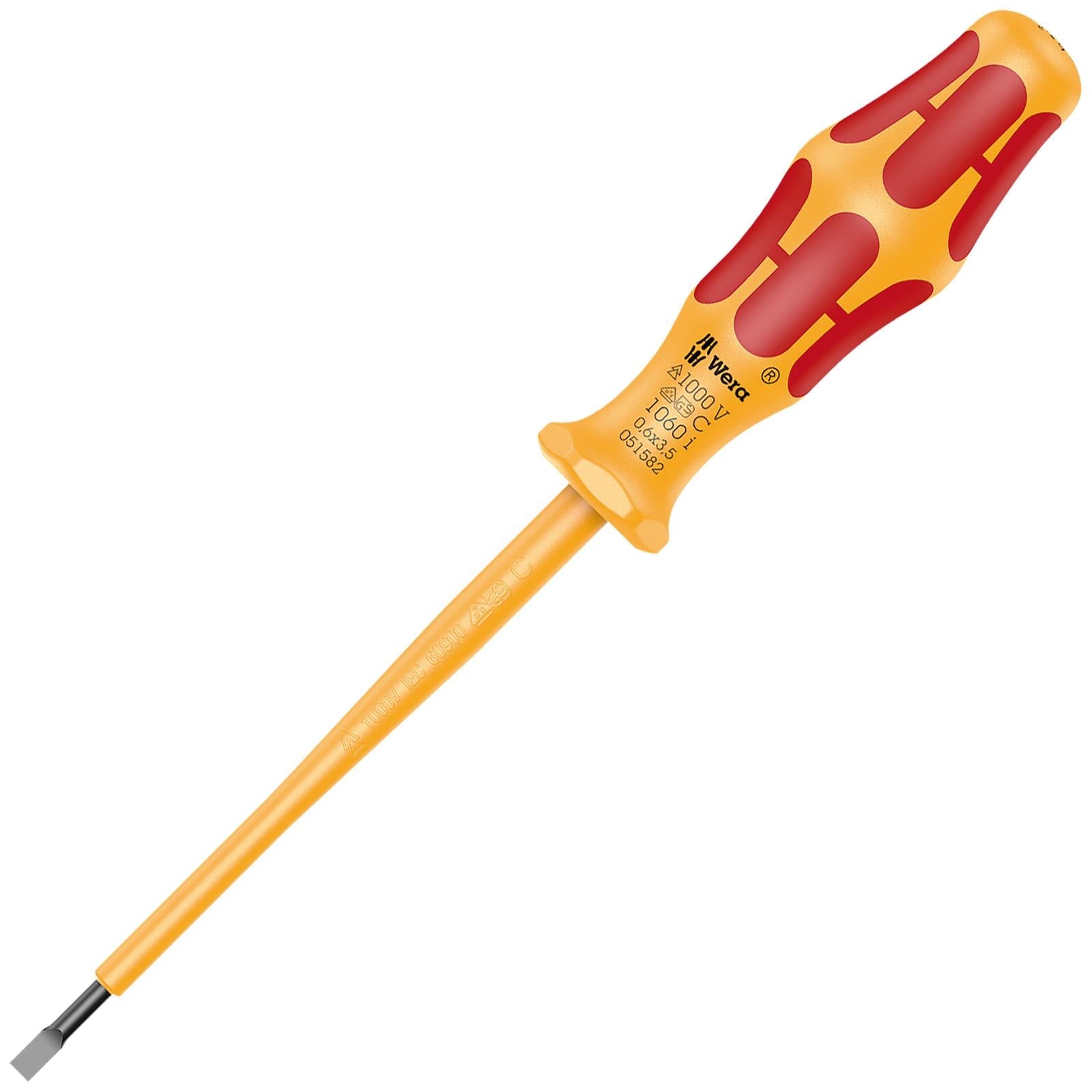 Wera Screwdriver VDE Insulated 1000V Kraftform 1000 Series Slotted Phillips Pozi 
