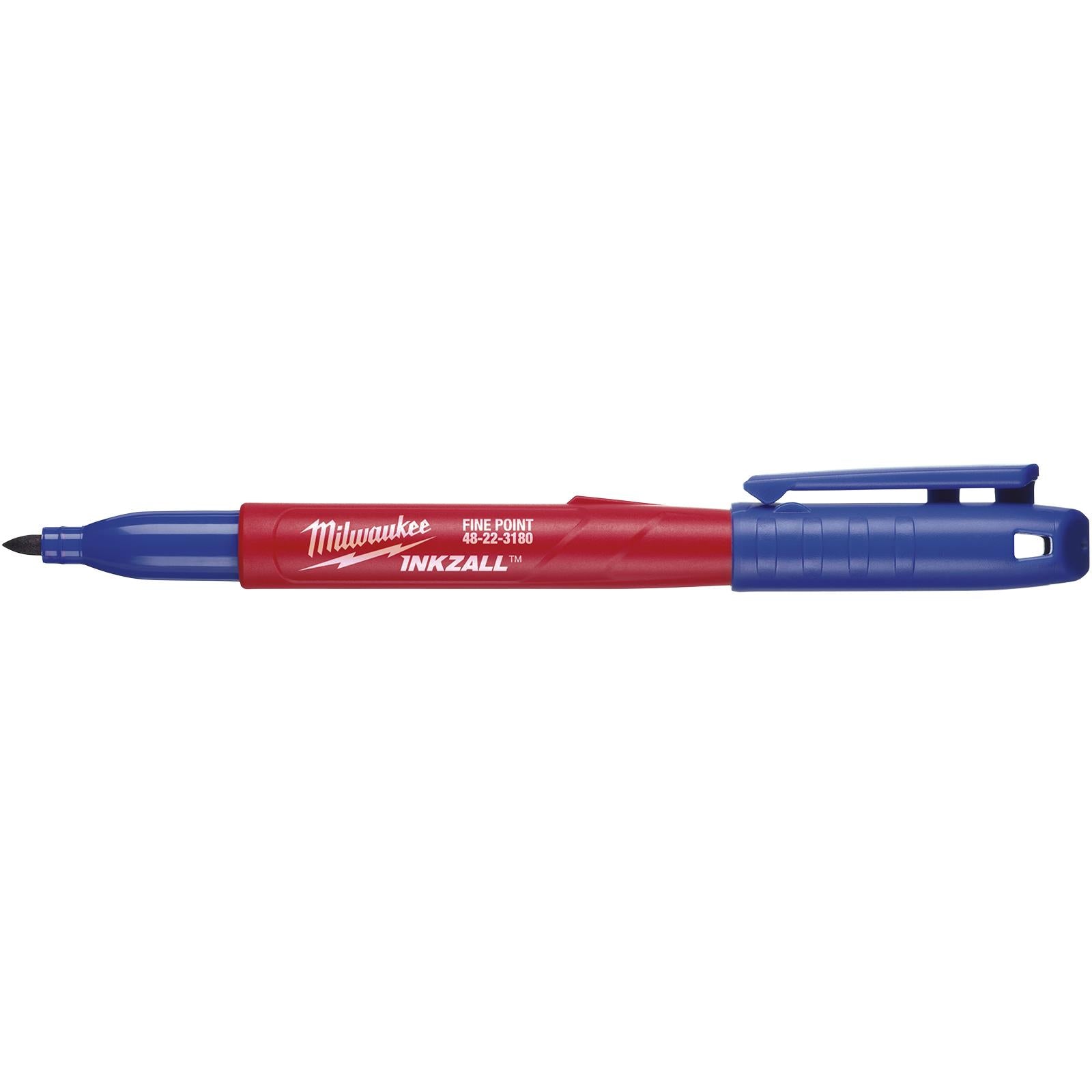 Milwaukee INKZALL Permanent Marker Pen Blue 1mm Tip 