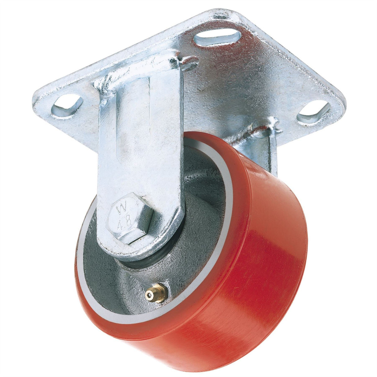 Draper Fixed Plate Fixing Heavy Duty Polyurethane Wheel 100mm Diameter S.W.L. 250kg 65525  White Rose Tools
