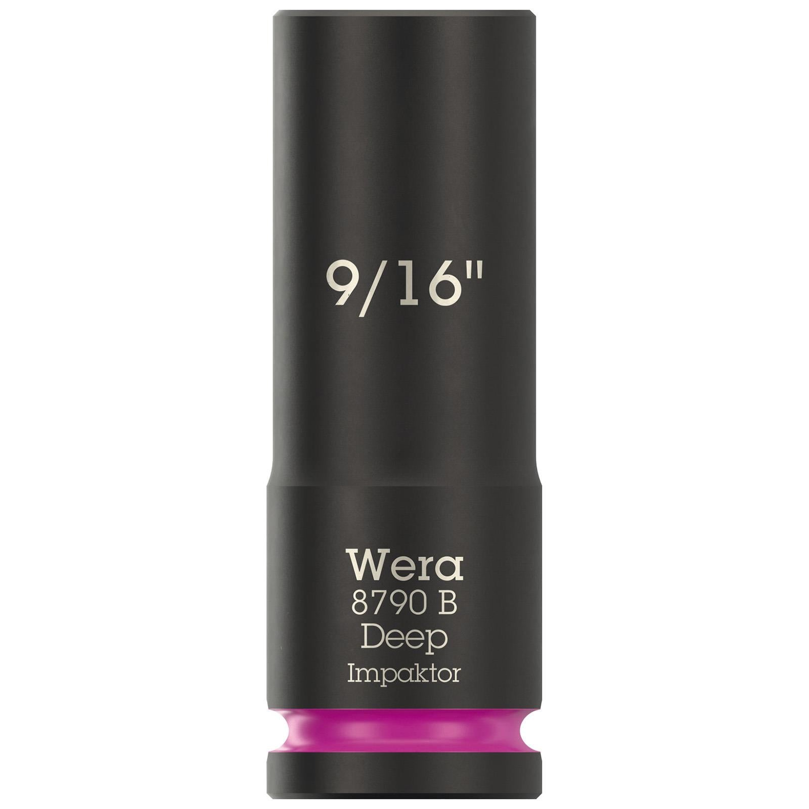 Wera Impact Socket Deep 3/8" Drive 8790 B Impaktor Metric Imperial - Choose Size  White Rose Tools