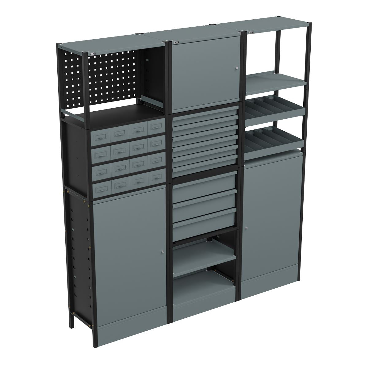 Sealey Modular Racking System Combo 1.74m  White Rose Tools