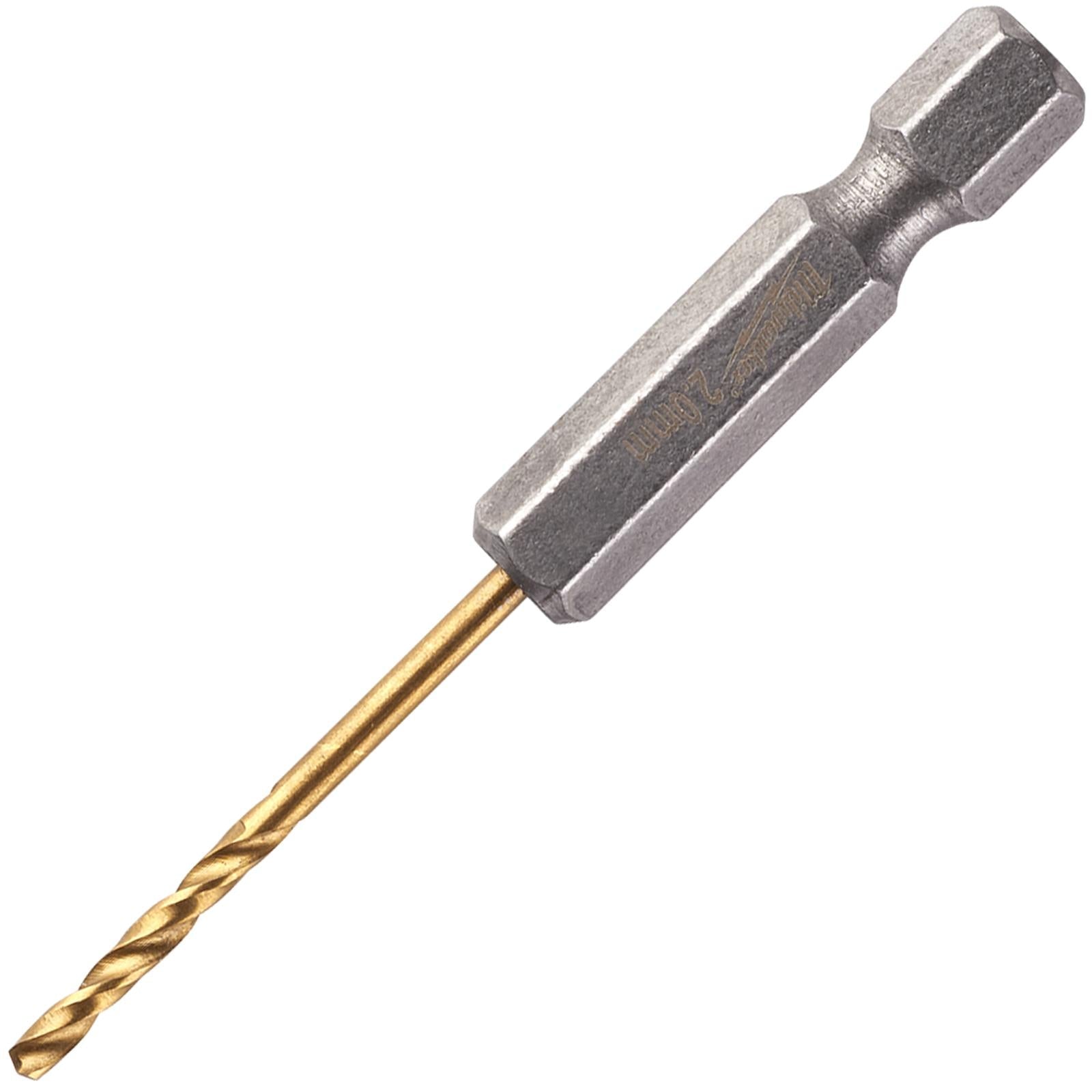 Milwaukee Red Hex Metal Drill Bits HSS Shockwave Impact Duty 1/4" Hex Shank 