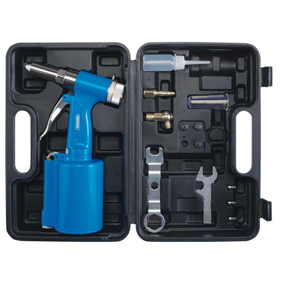 Draper Air Riveter Kit (14 Piece) 16877  White Rose Tools