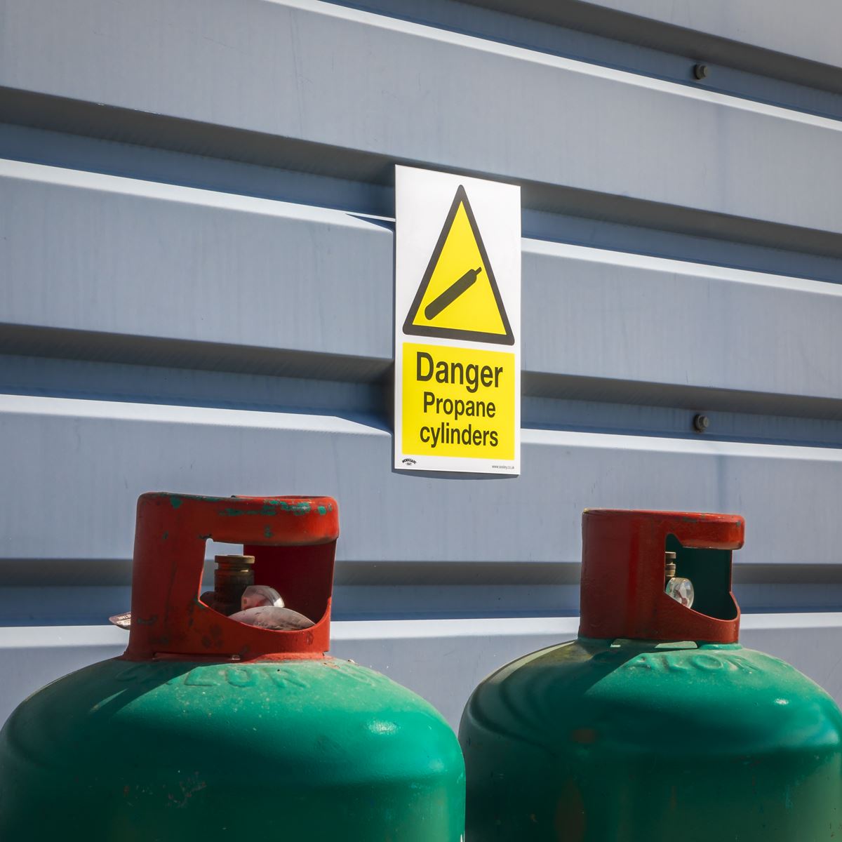 Worksafe by Sealey Warning Safety Sign - Danger Propane Cylinders - Rigid Plastic