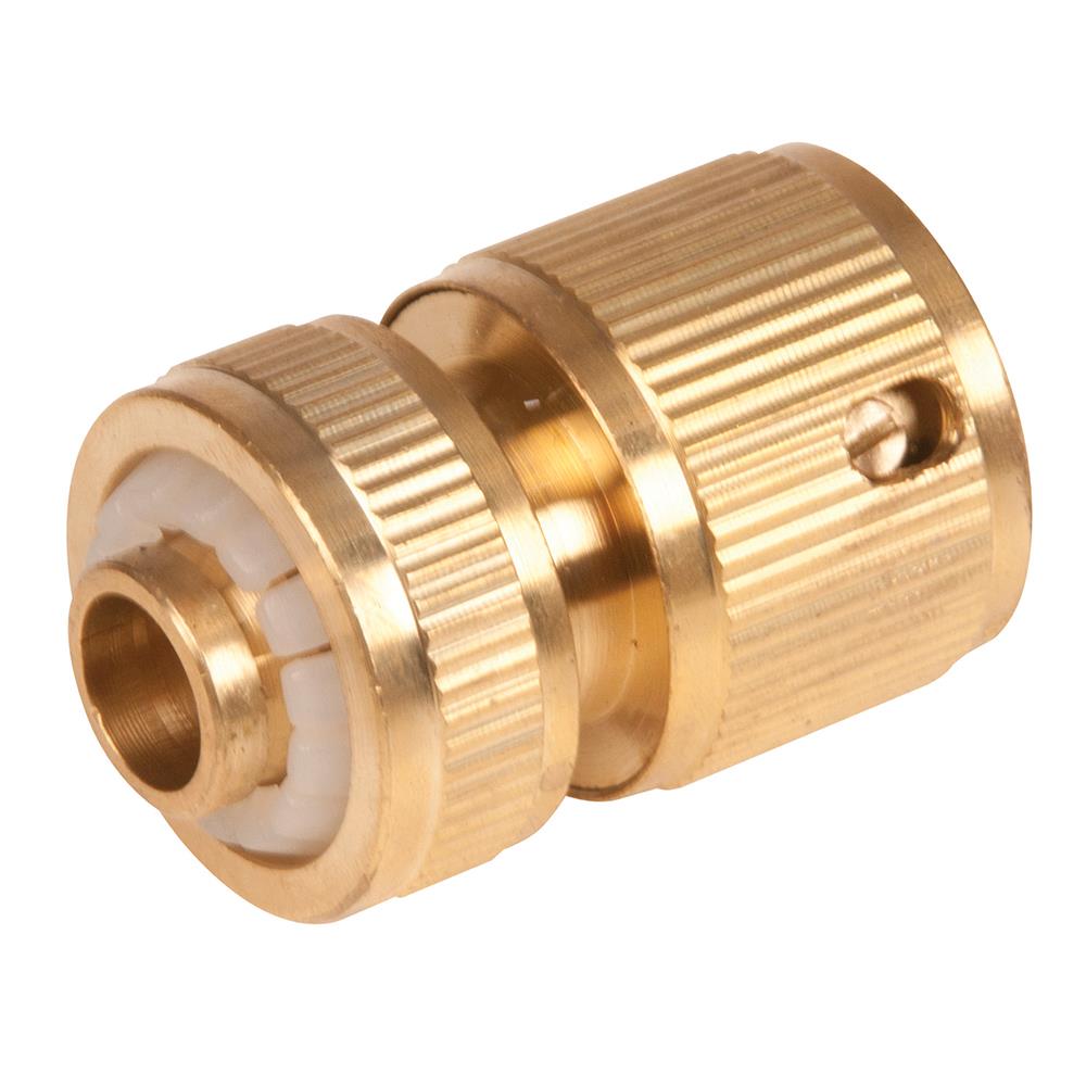 Silverline 1/2" Brass Quick Hose Connector Water Gardening Irrigation Tap