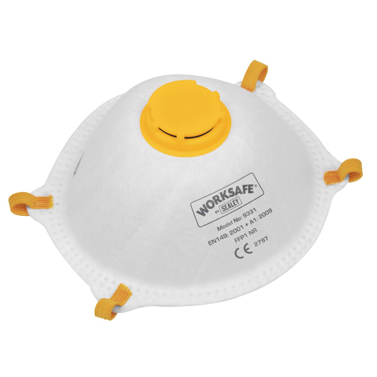 Worksafe by Sealey Cup Mask Valved FFP1 - Pack of 10