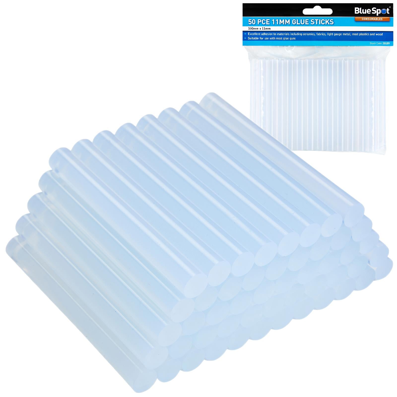 BlueSpot 11mm Glue Sticks 50 Pieces 